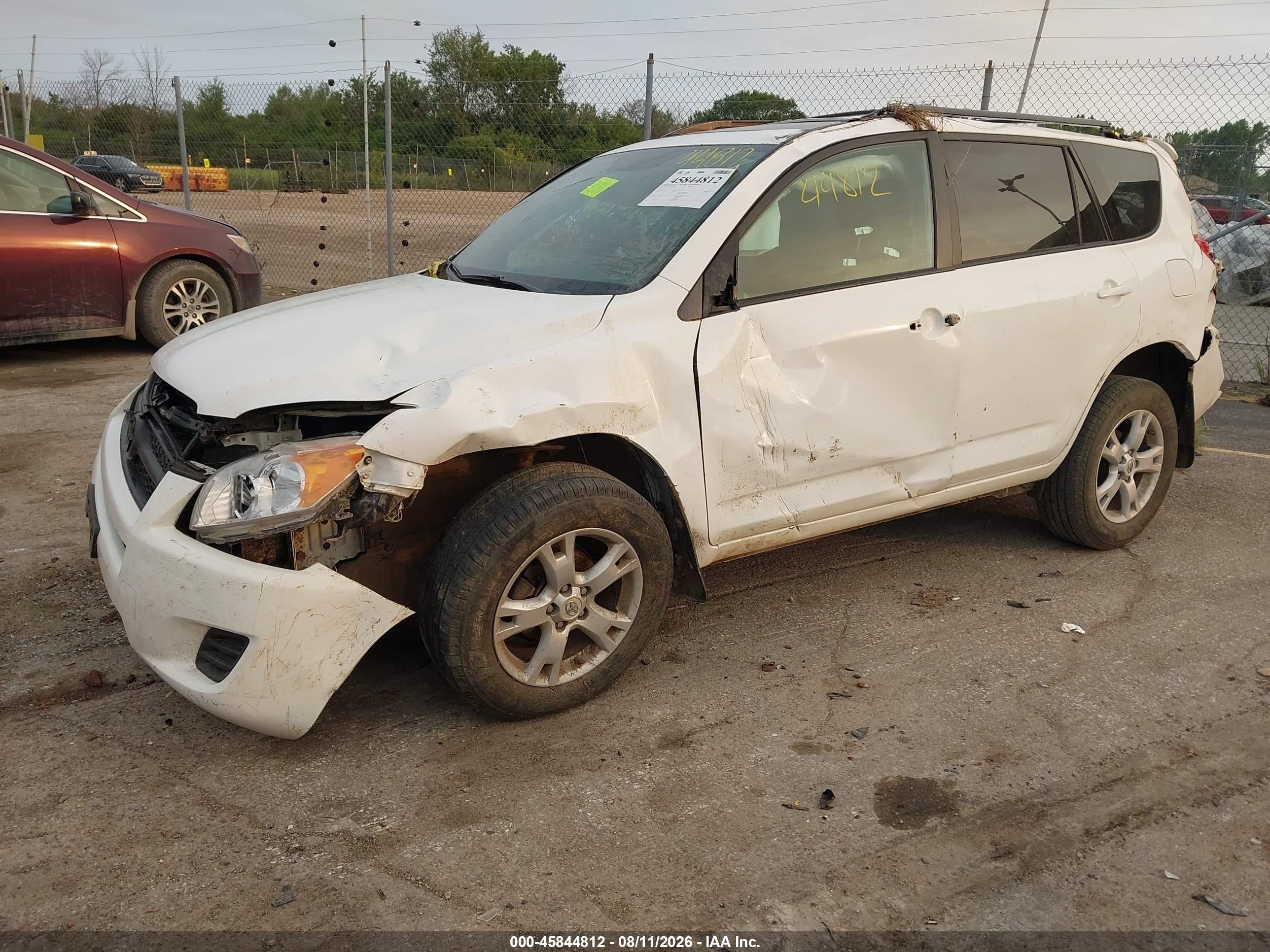 2012 Toyota Rav4   White vin: 2T3BF4DV2CW256631
