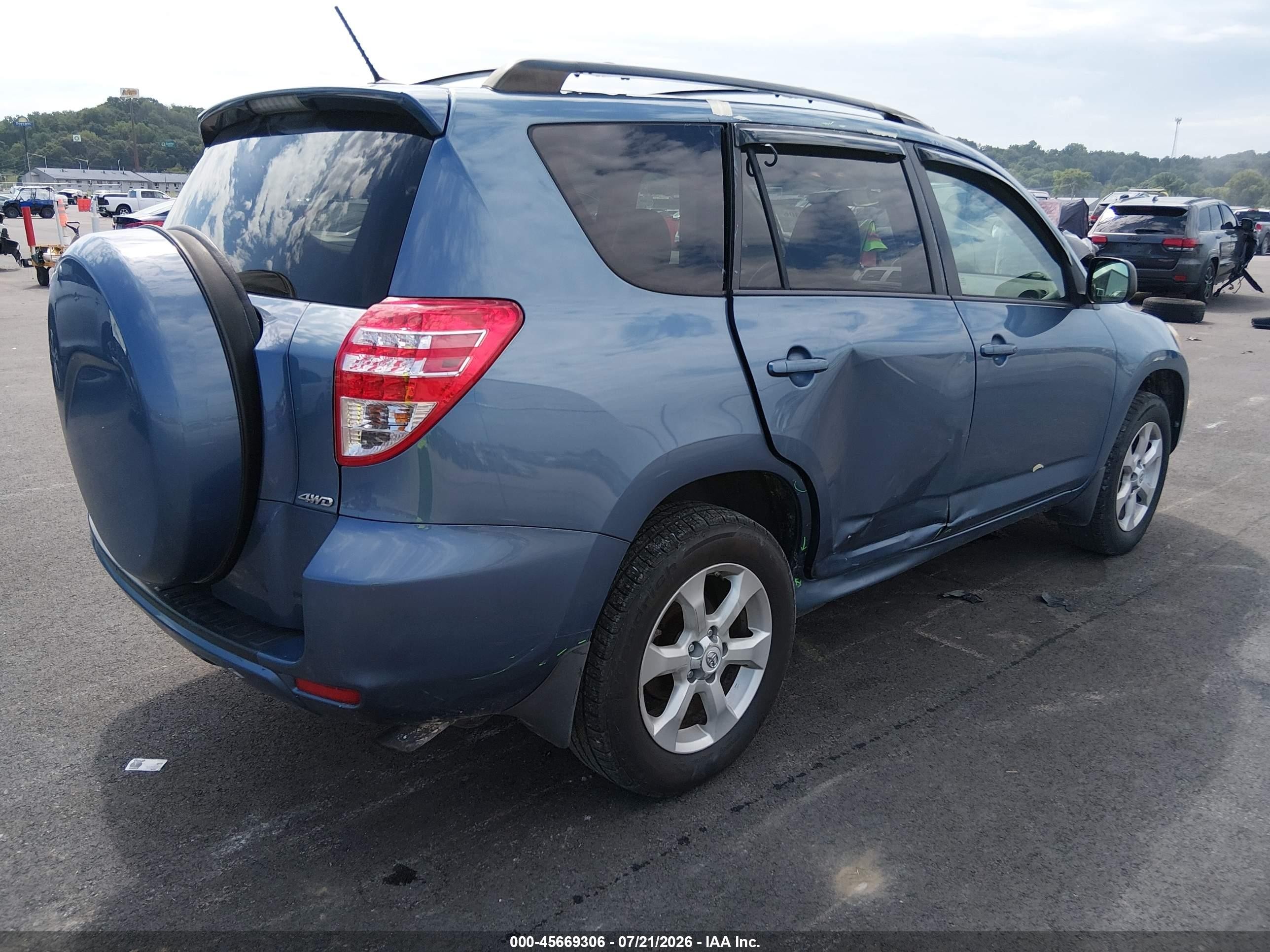 2012 Toyota Rav4 Blue vin: 2T3BF4DV2CW270044