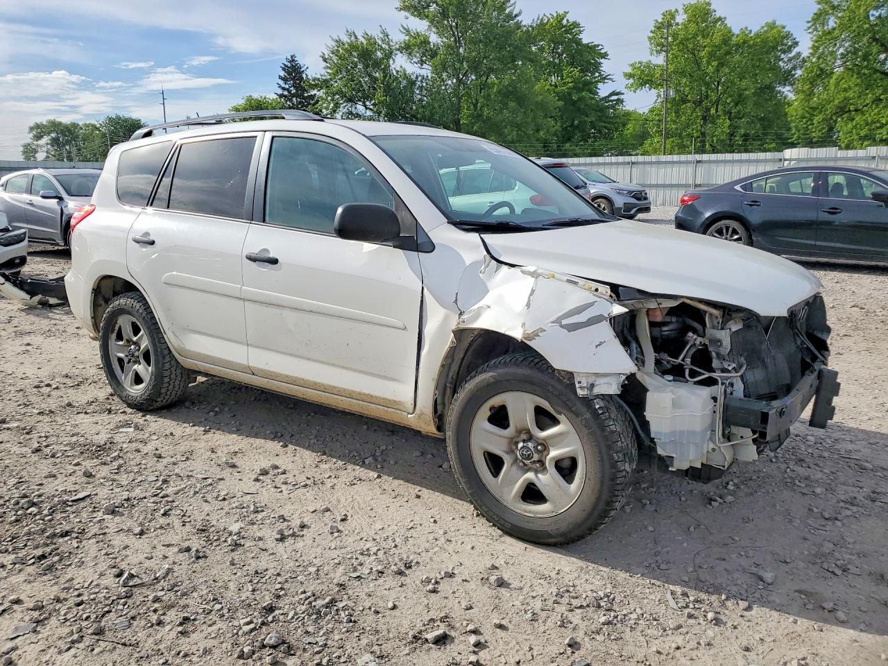 2011 Toyota Rav4 Base White vin: 2T3BF4DV3BW124900