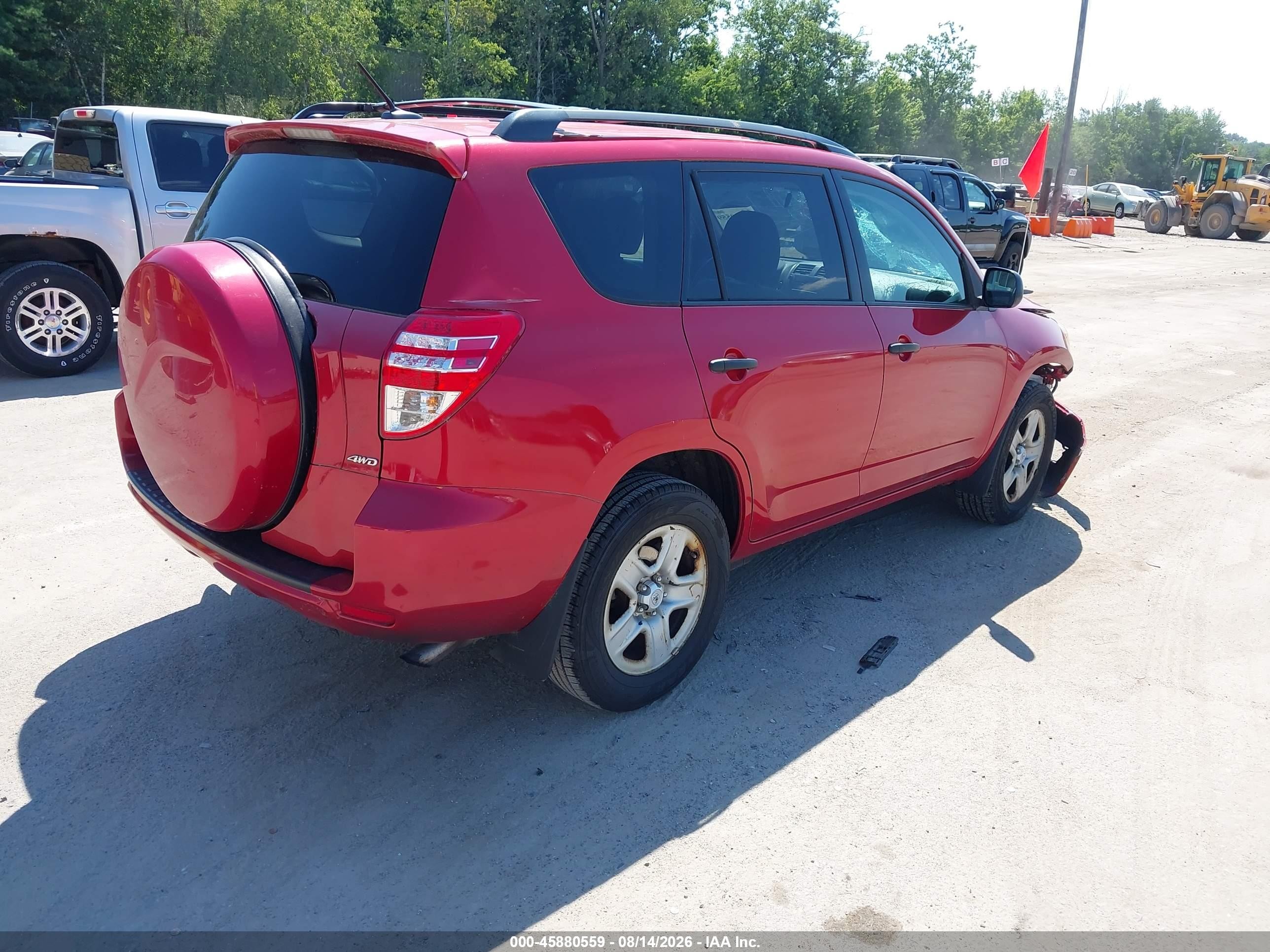 2011 Toyota Rav4   Red vin: 2T3BF4DV4BW154620