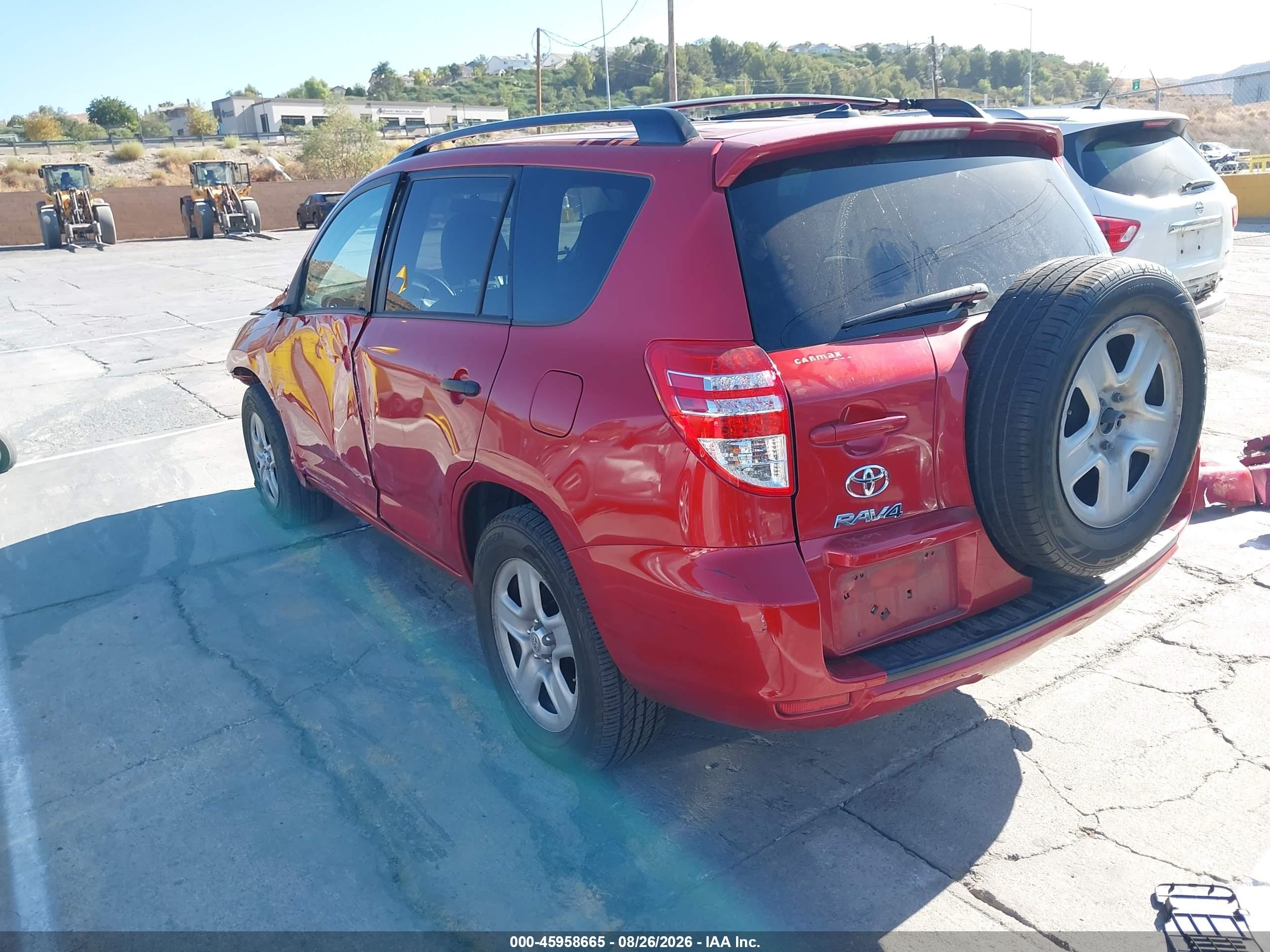 2012 Toyota Rav4   Red vin: 2T3BF4DV4CW186632