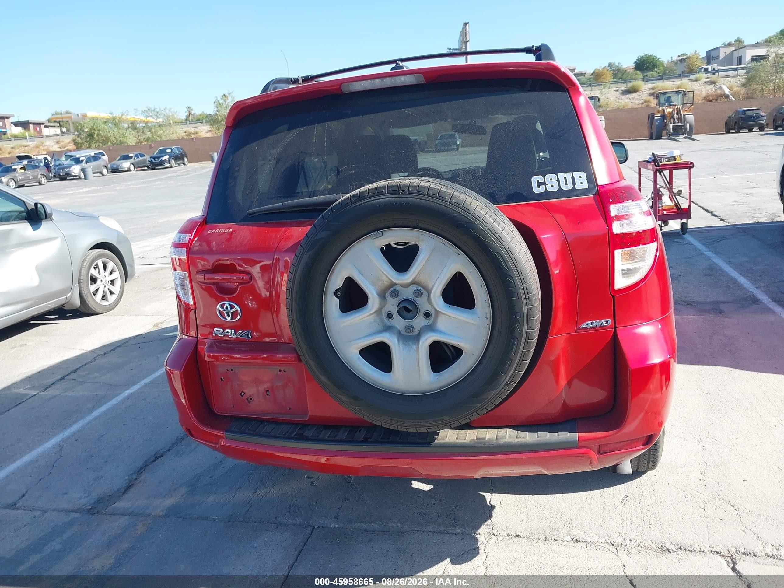 2012 Toyota Rav4   Red vin: 2T3BF4DV4CW186632