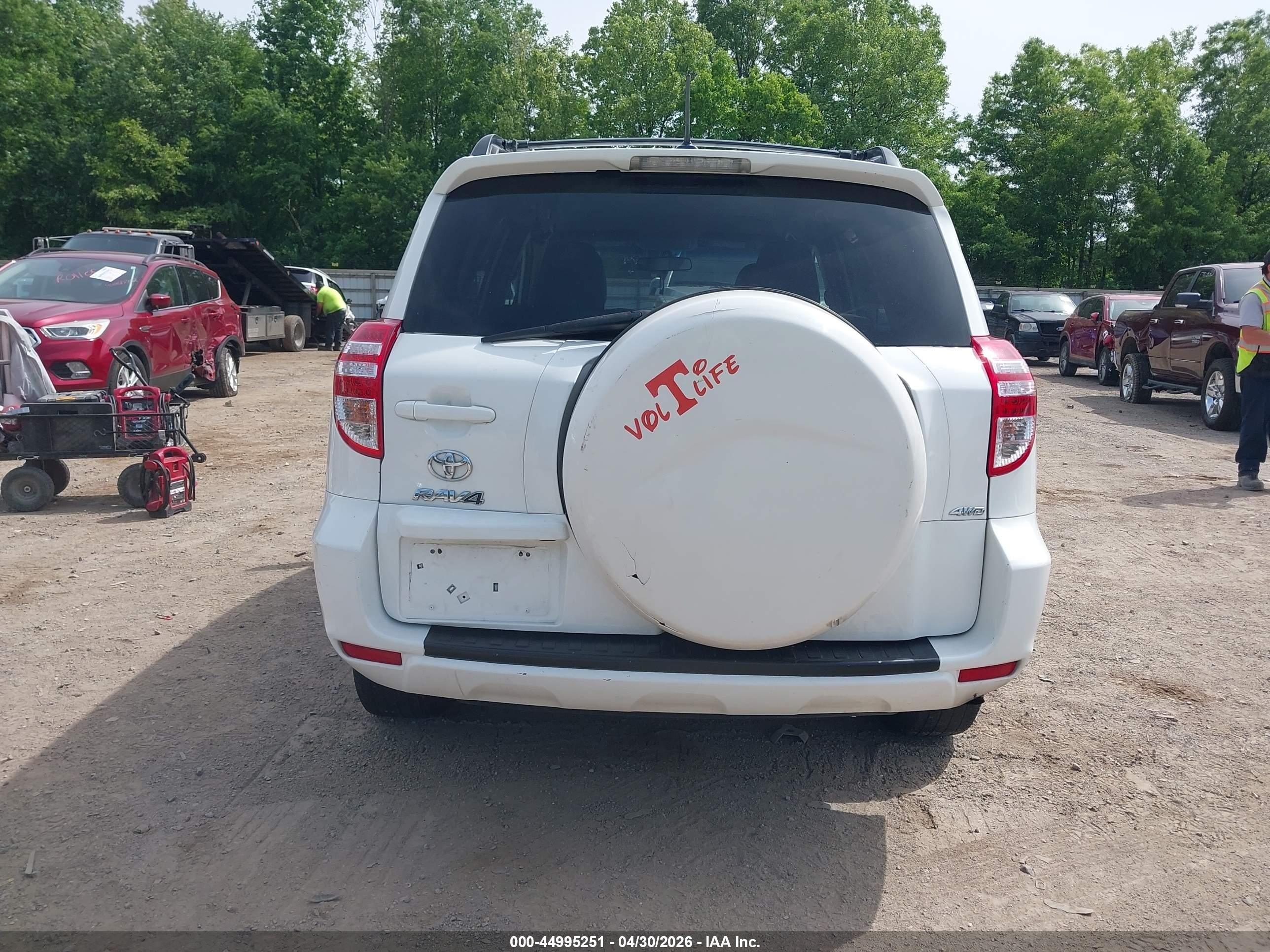 2012 Toyota Rav4   White vin: 2T3BF4DV4CW215918