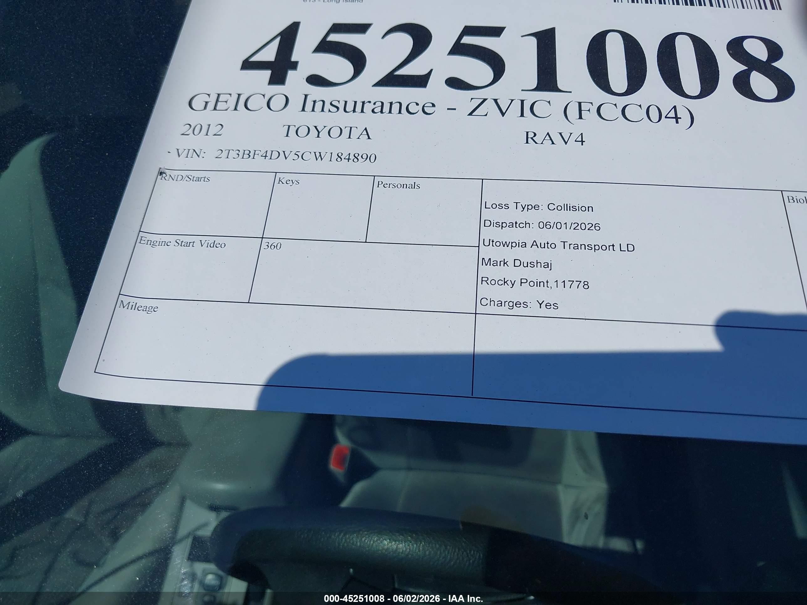 2012 Toyota Rav4   Серый vin: 2T3BF4DV5CW184890