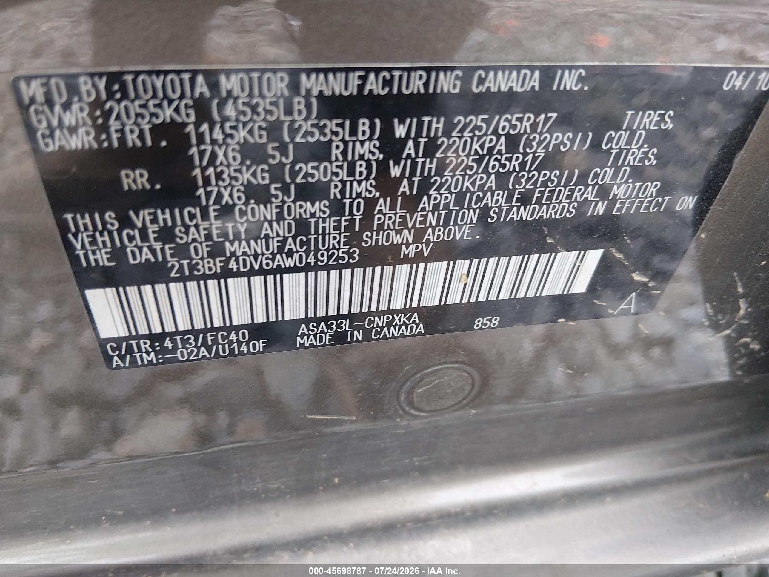 2010 Toyota Rav4 Brown vin: 2T3BF4DV6AW049253