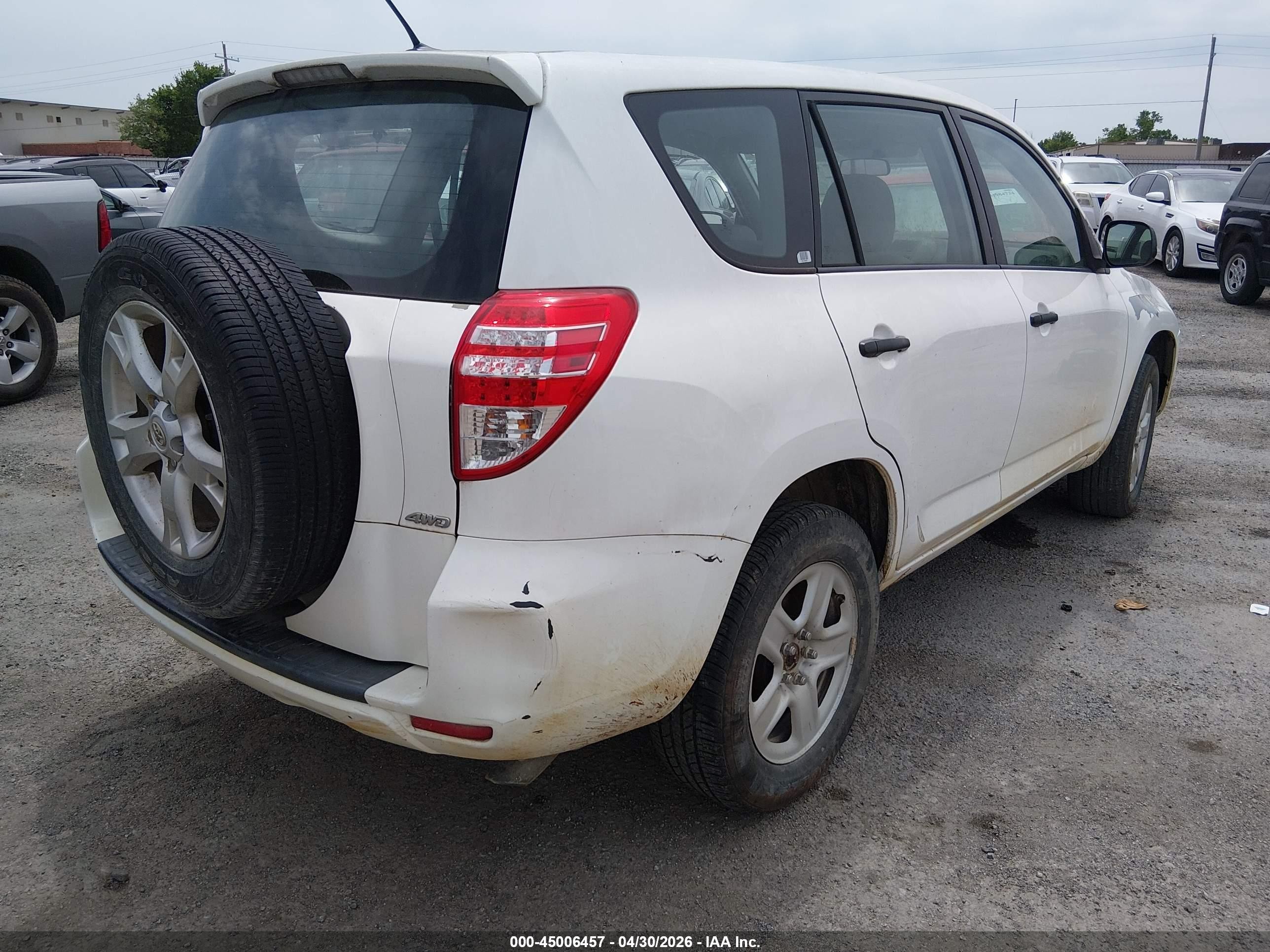 2010 Toyota Rav4   White vin: 2T3BF4DV6AW059295