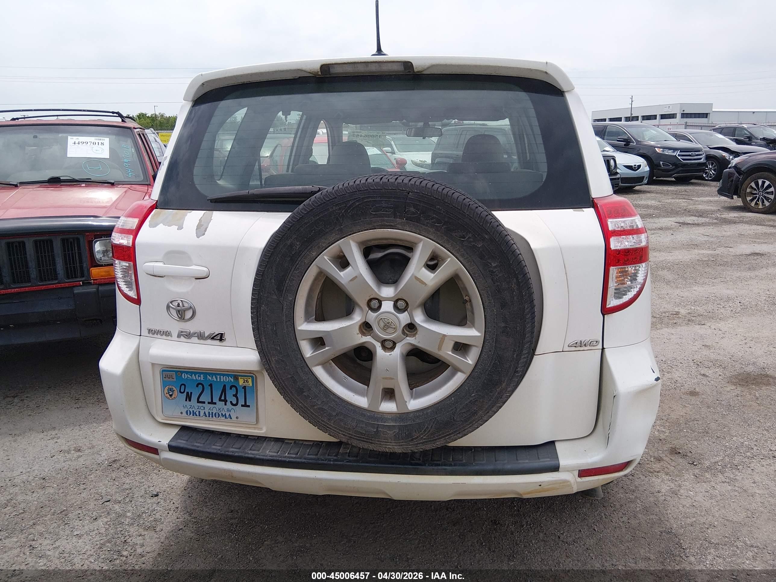 2010 Toyota Rav4   White vin: 2T3BF4DV6AW059295