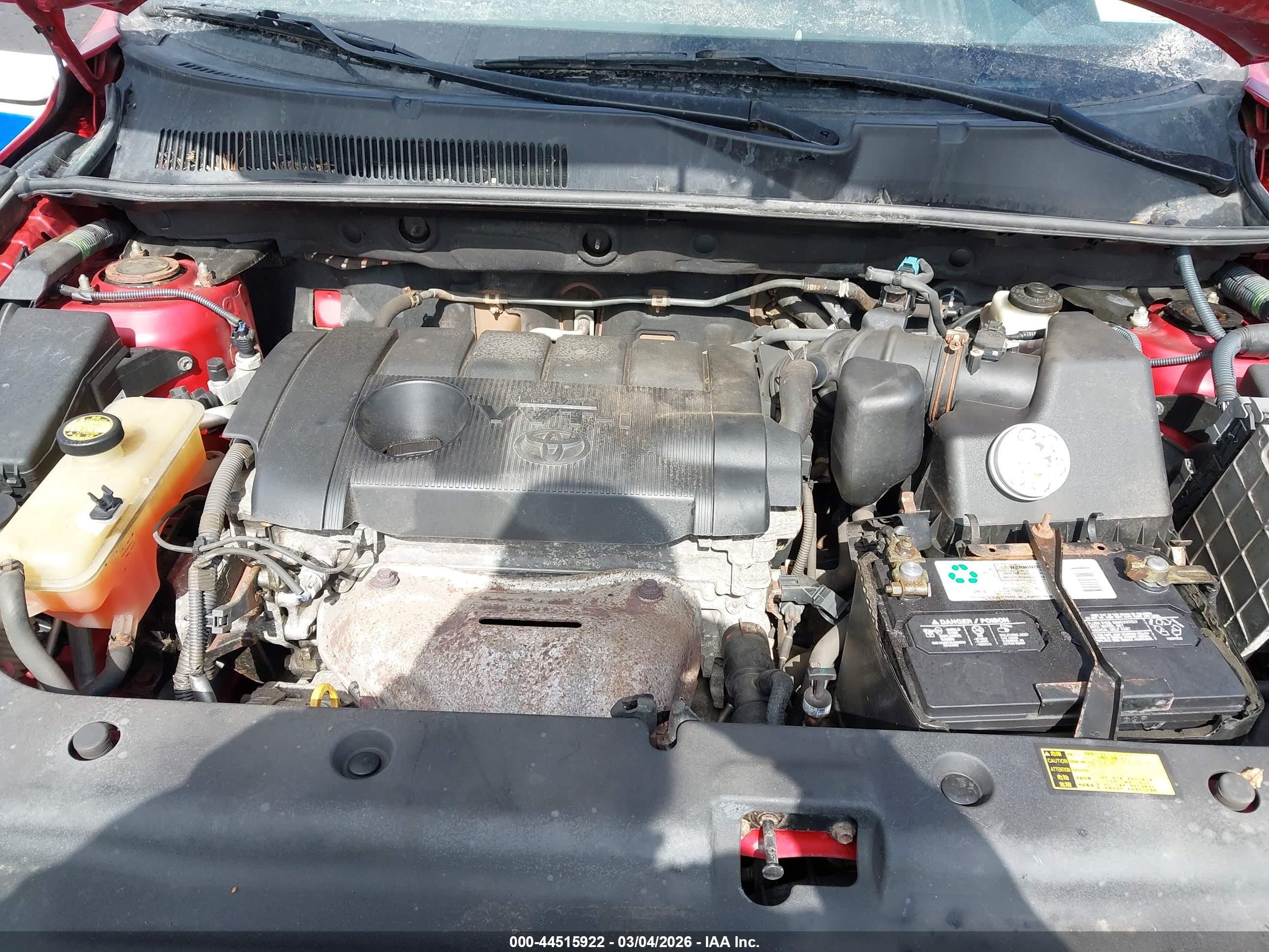 2012 Toyota Rav4   Red vin: 2T3BF4DV6CW184607