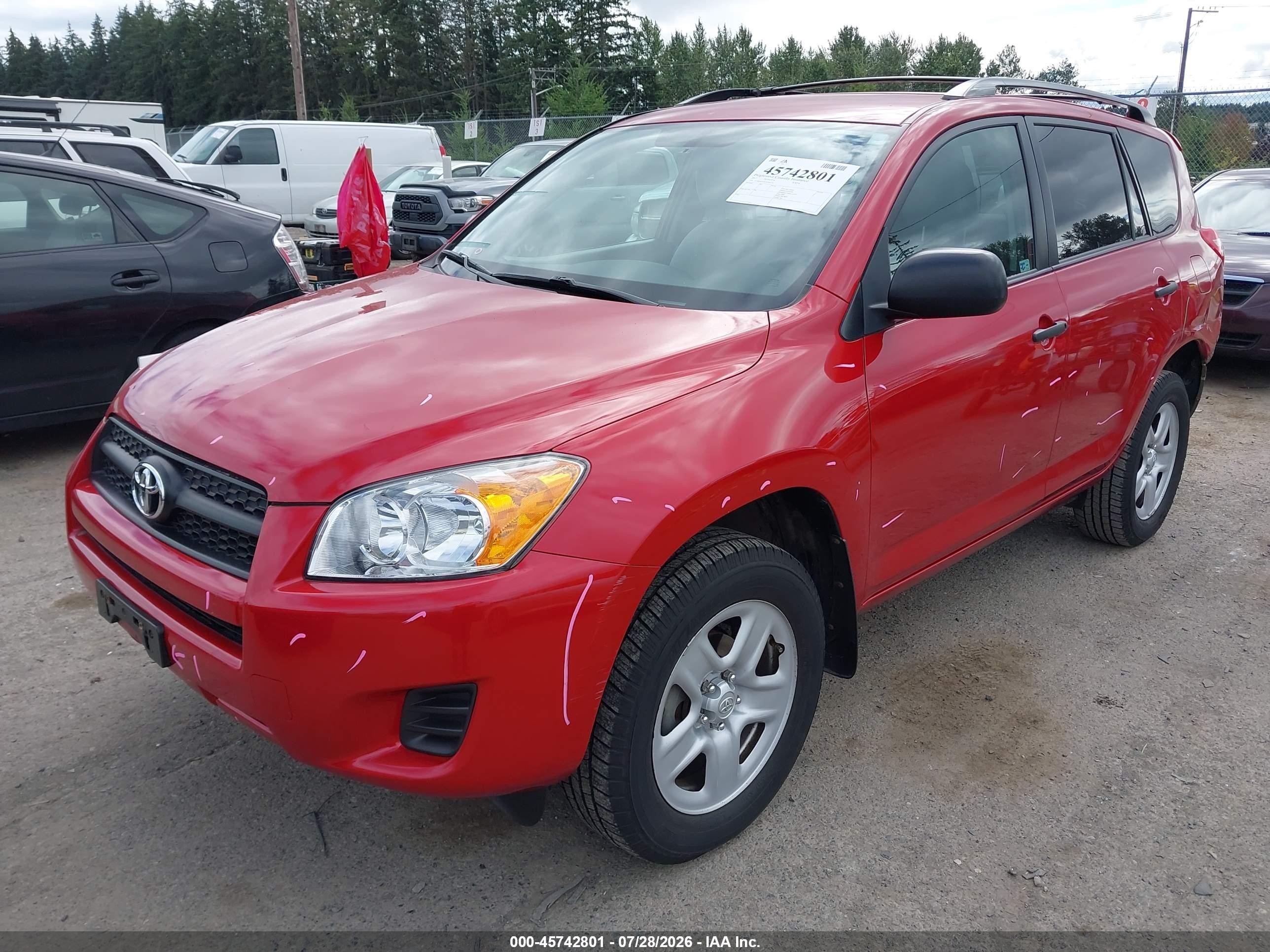2012 Toyota Rav4   Red vin: 2T3BF4DV6CW264179