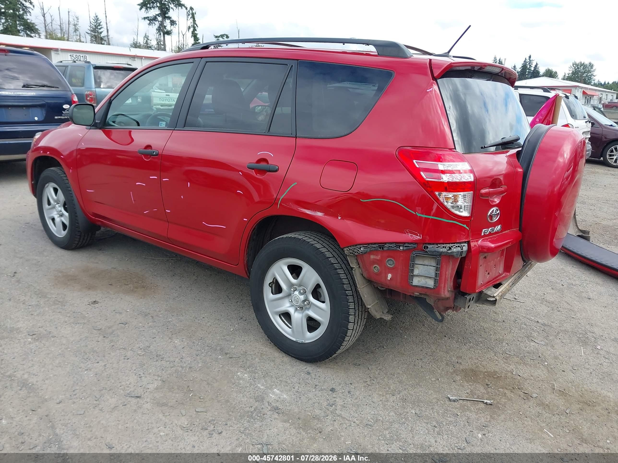 2012 Toyota Rav4   Red vin: 2T3BF4DV6CW264179