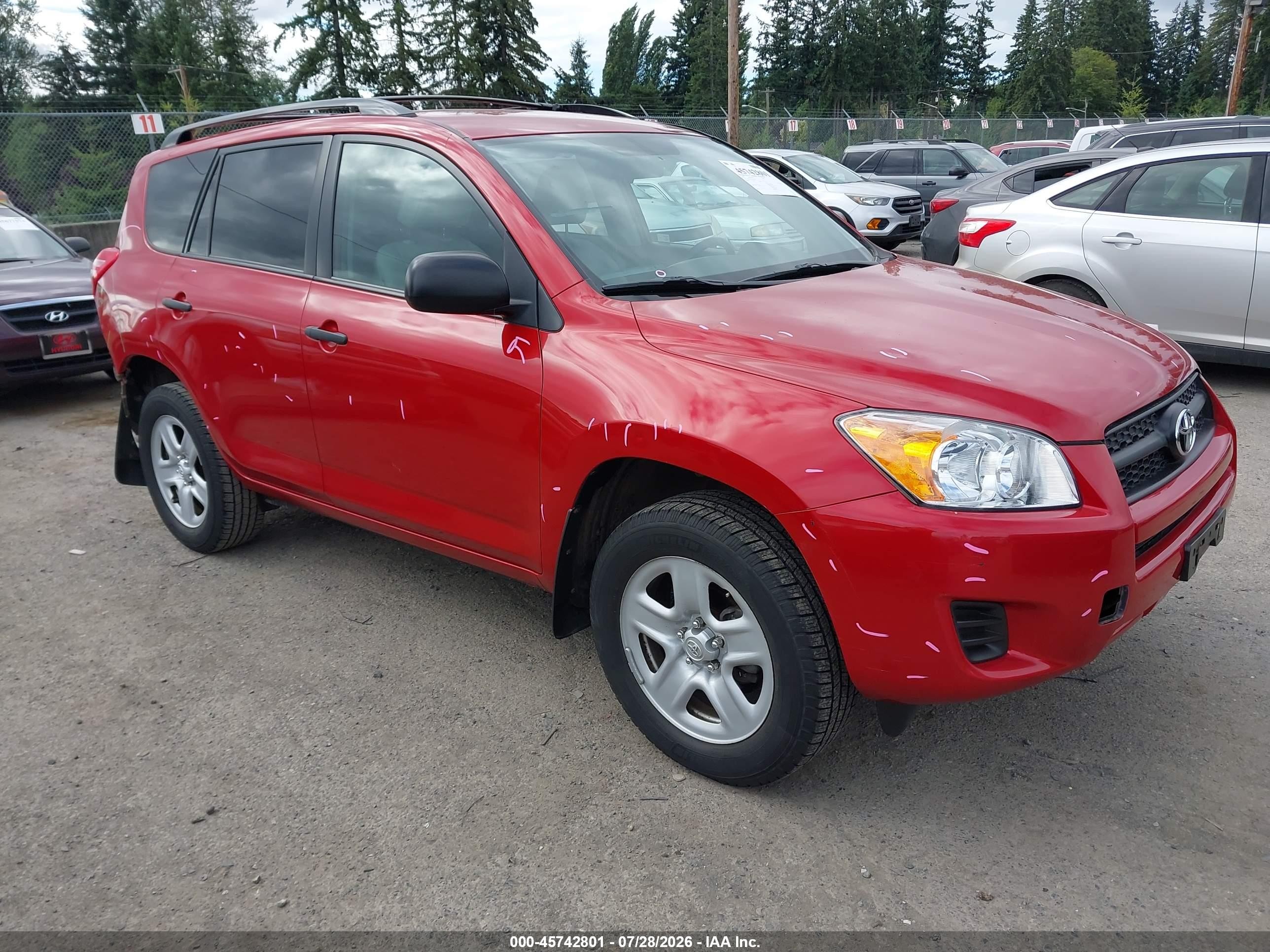 2012 Toyota Rav4   Red vin: 2T3BF4DV6CW264179