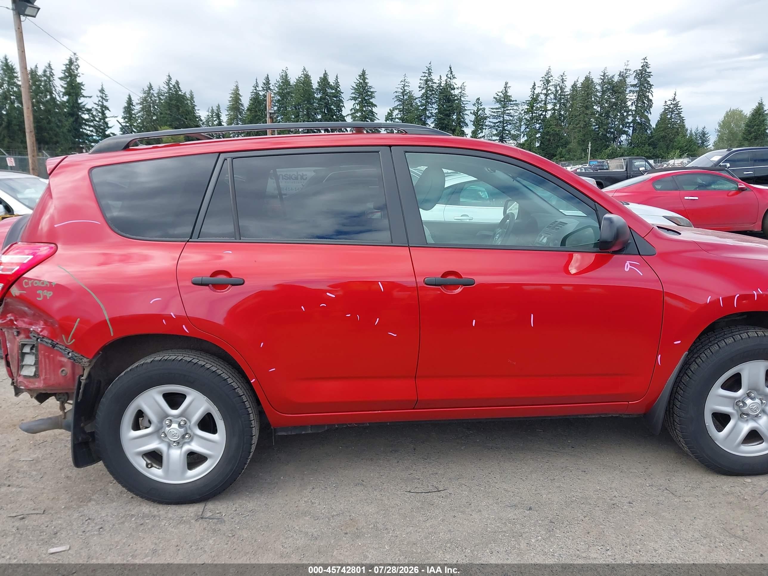 2012 Toyota Rav4   Red vin: 2T3BF4DV6CW264179