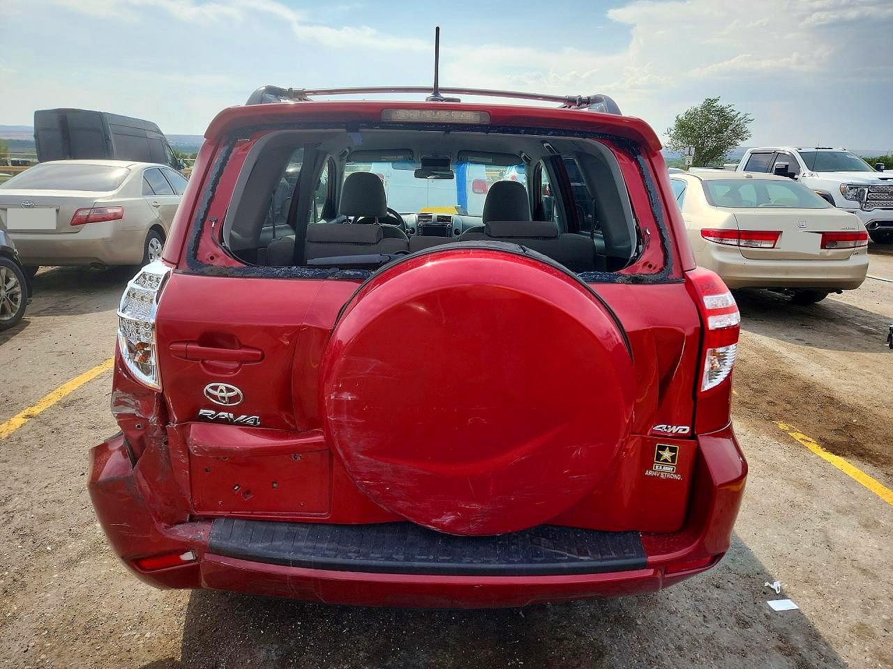 2011 Toyota Rav4 Base Red vin: 2T3BF4DV7BW098916