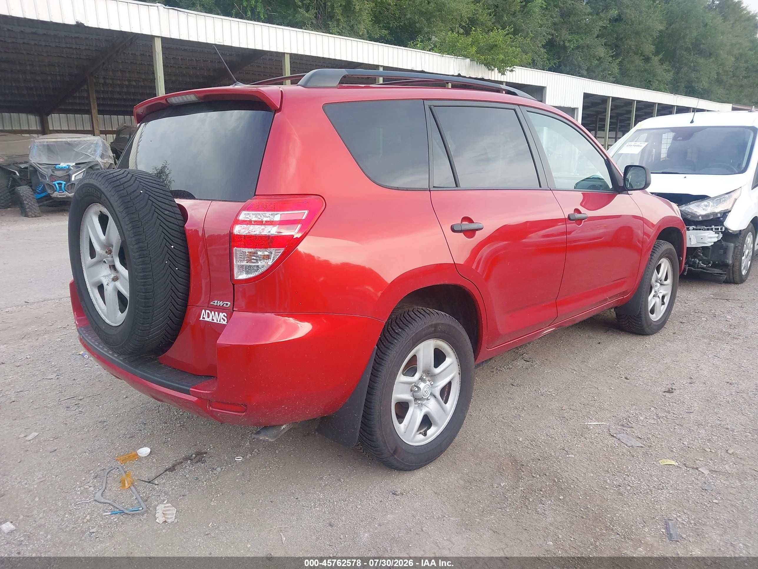 2010 Toyota Rav4   Red vin: 2T3BF4DV8AW044751