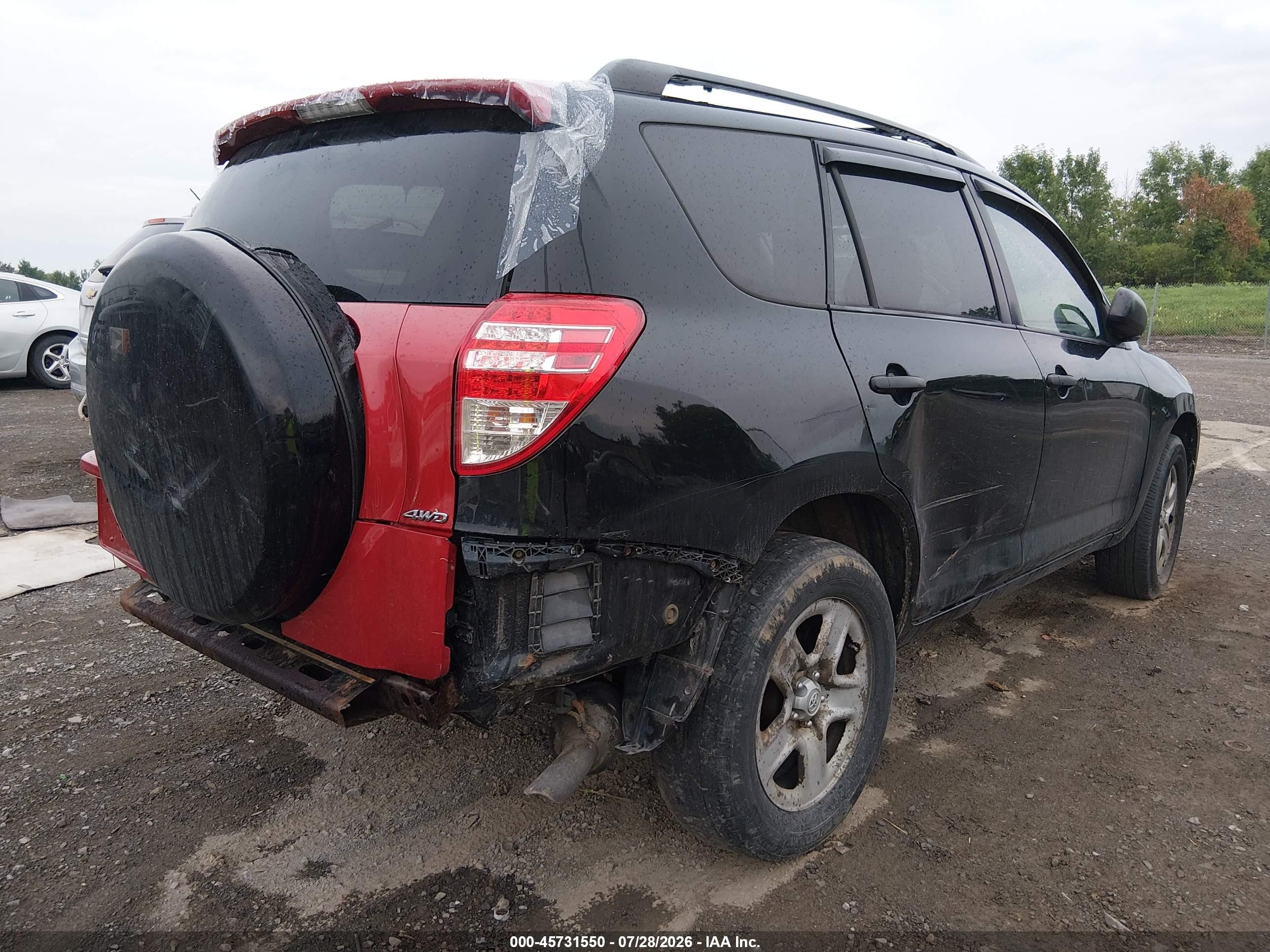 2012 Toyota Rav4   Black vin: 2T3BF4DV8CW188156