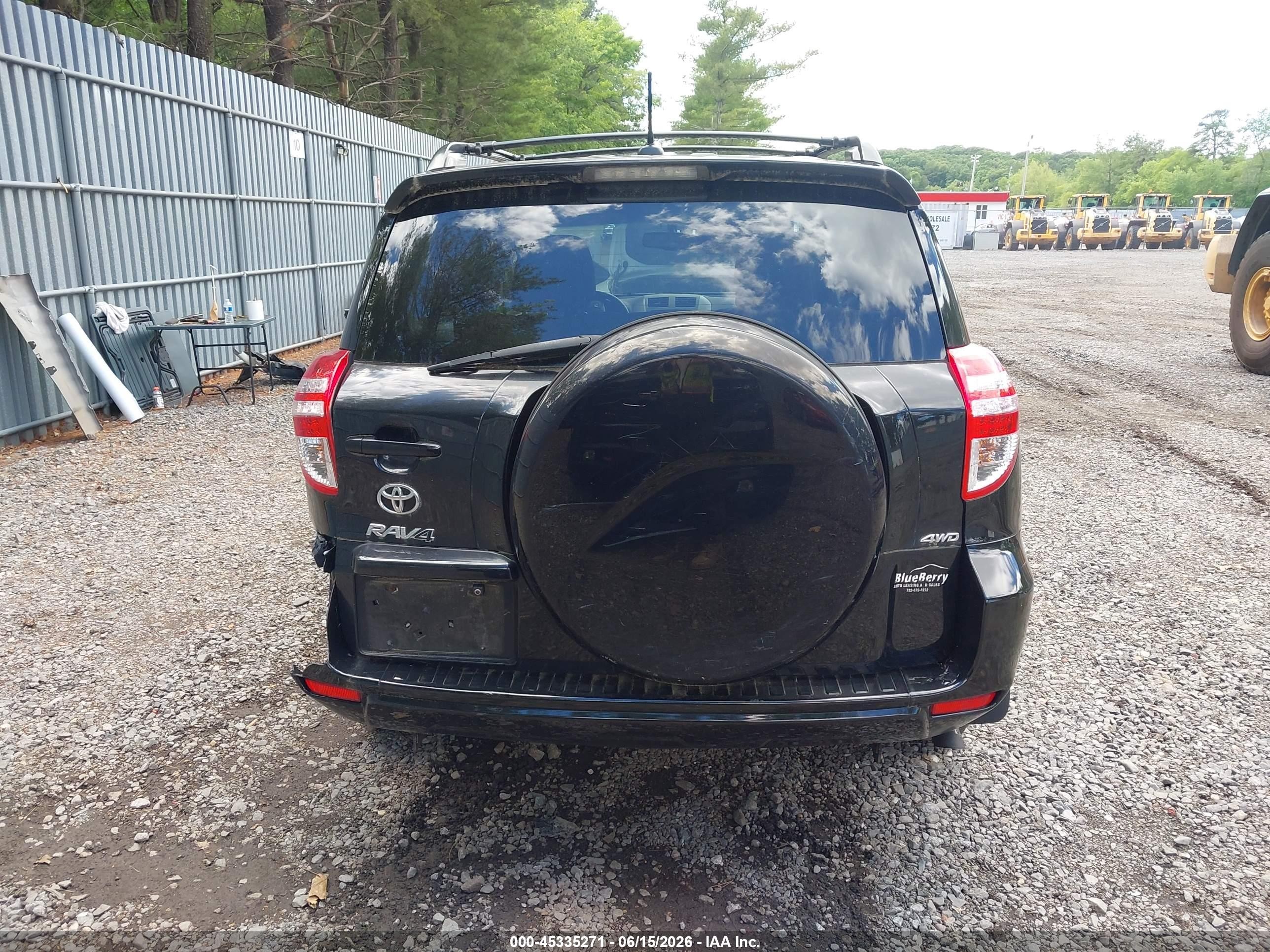 2012 Toyota Rav4   Black vin: 2T3BF4DV8CW212830