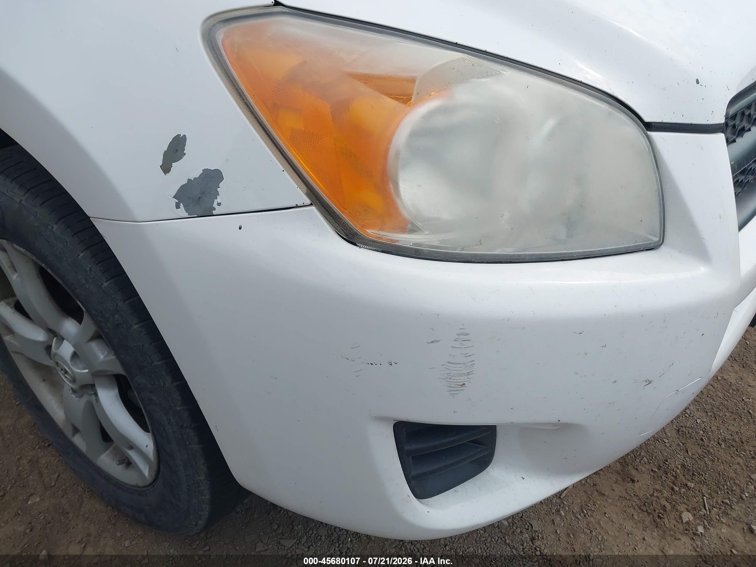 2012 Toyota Rav4   White vin: 2T3BF4DV9CW243679