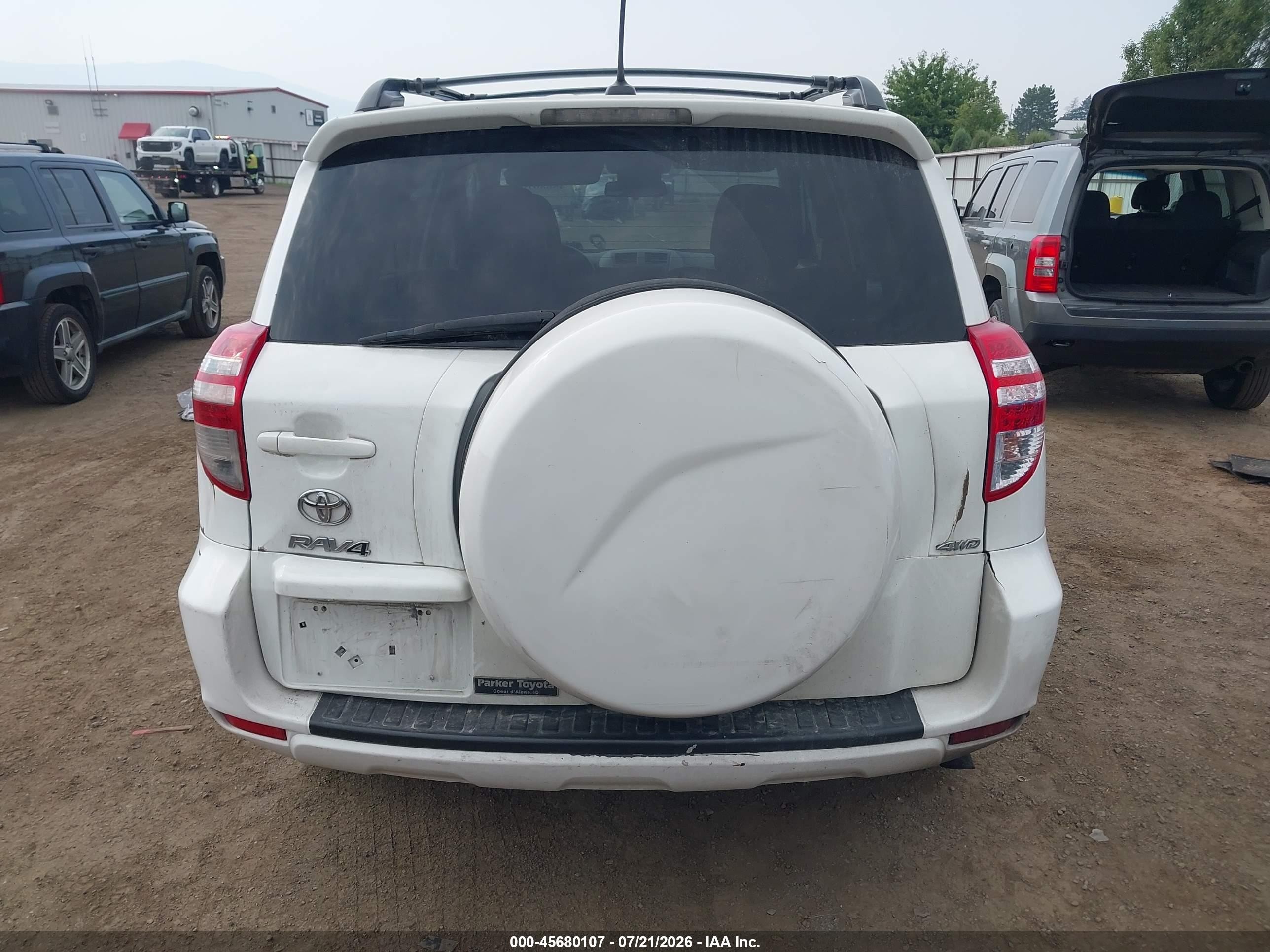 2012 Toyota Rav4   White vin: 2T3BF4DV9CW243679