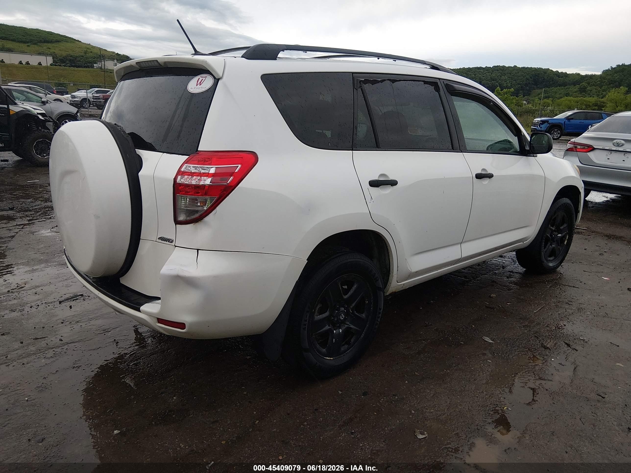 2010 Toyota Rav4   White vin: 2T3BF4DVXAW079808