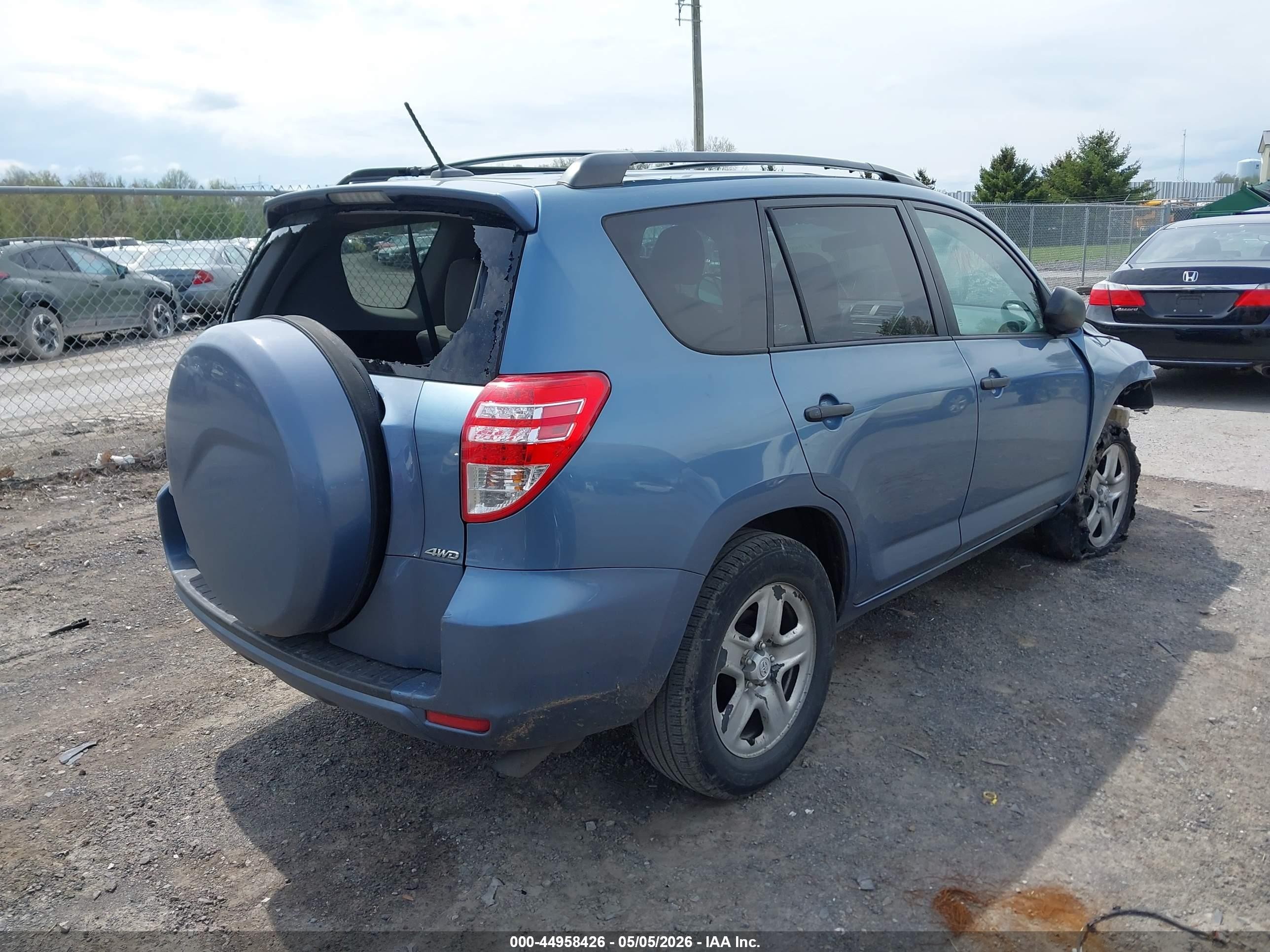 2012 Toyota Rav4   Blue vin: 2T3BF4DVXCW212408