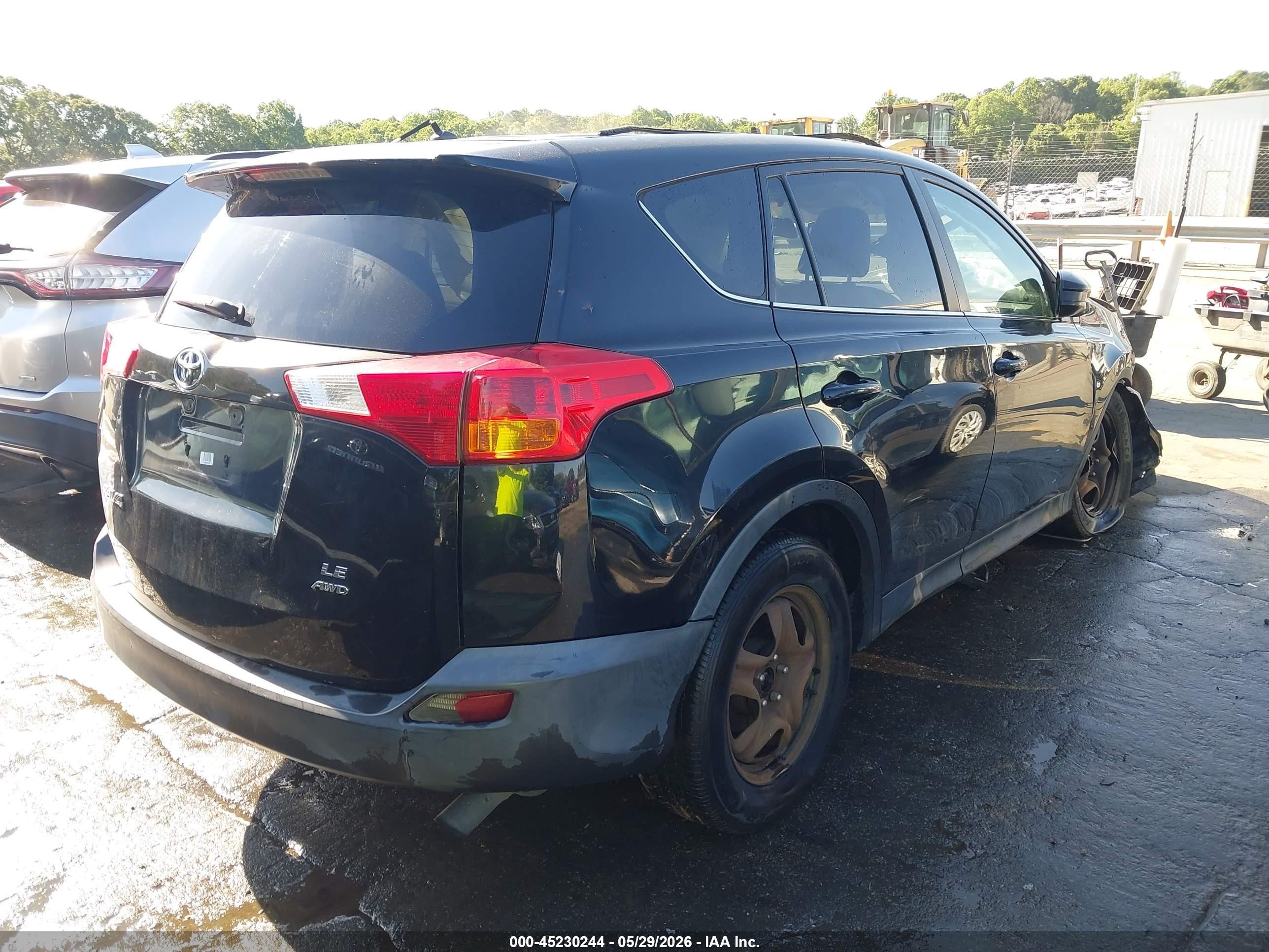 2013 Toyota Rav4 Le Черный vin: 2T3BFREV0DW024297