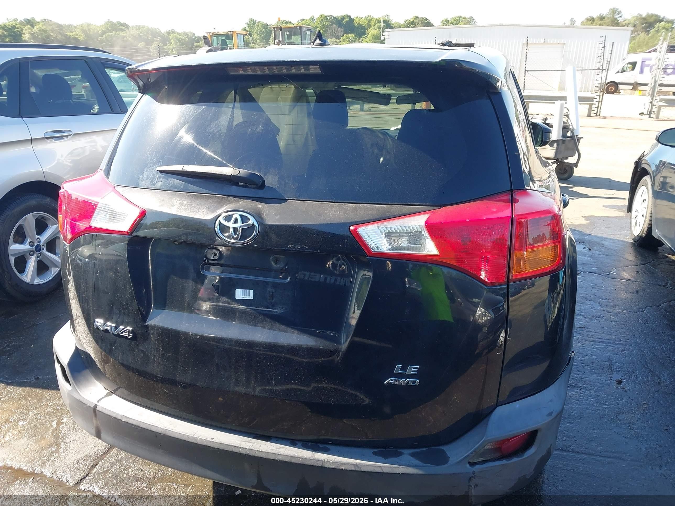 2013 Toyota Rav4 Le Черный vin: 2T3BFREV0DW024297