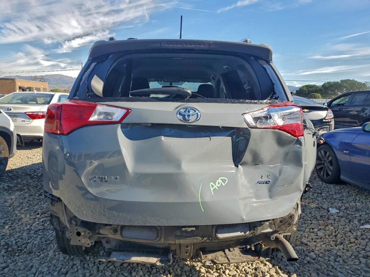 2013 Toyota Rav4 Le Серый vin: 2T3BFREV0DW052522