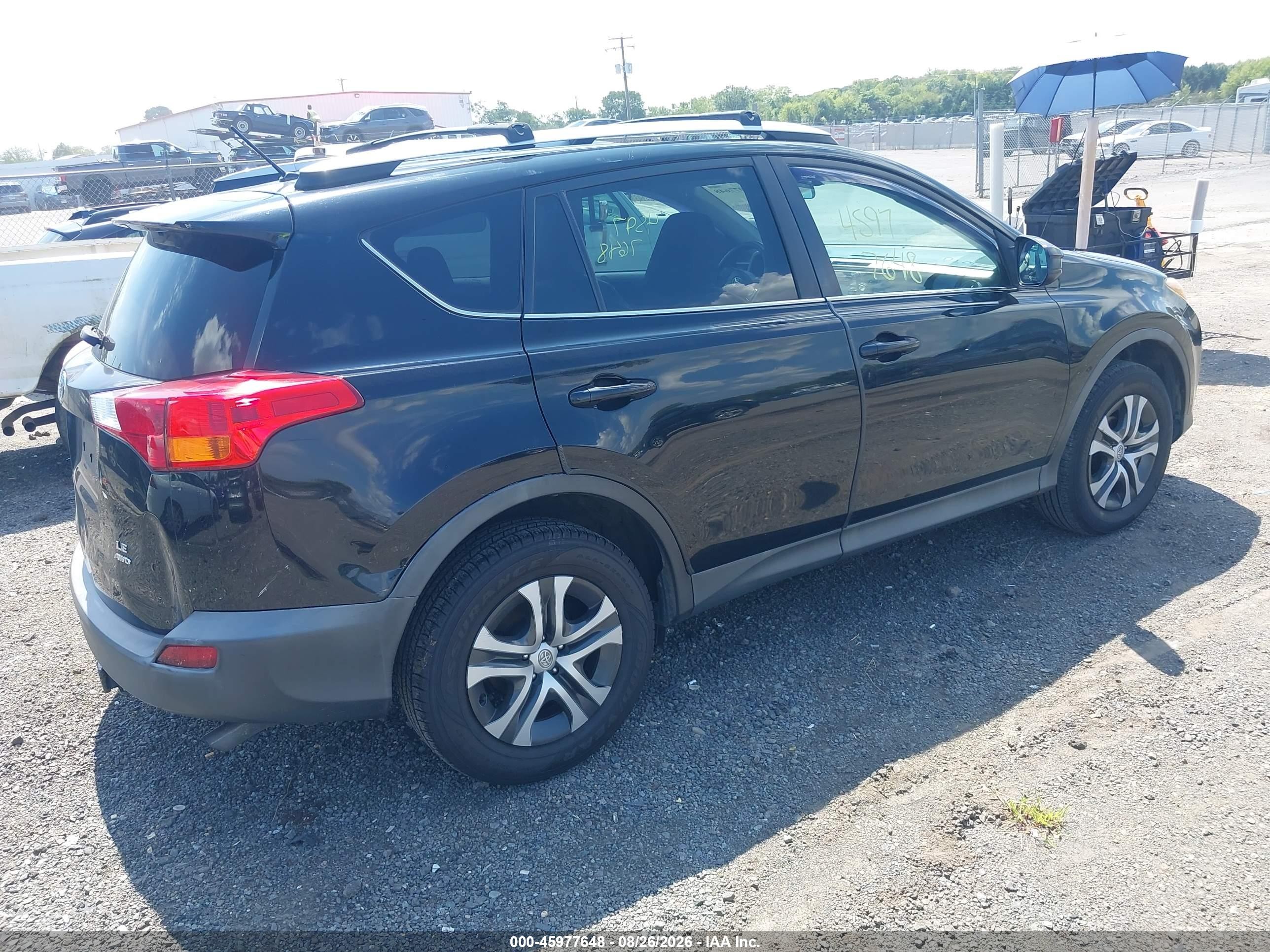 2015 Toyota Rav4 Le Black vin: 2T3BFREV0FW310735