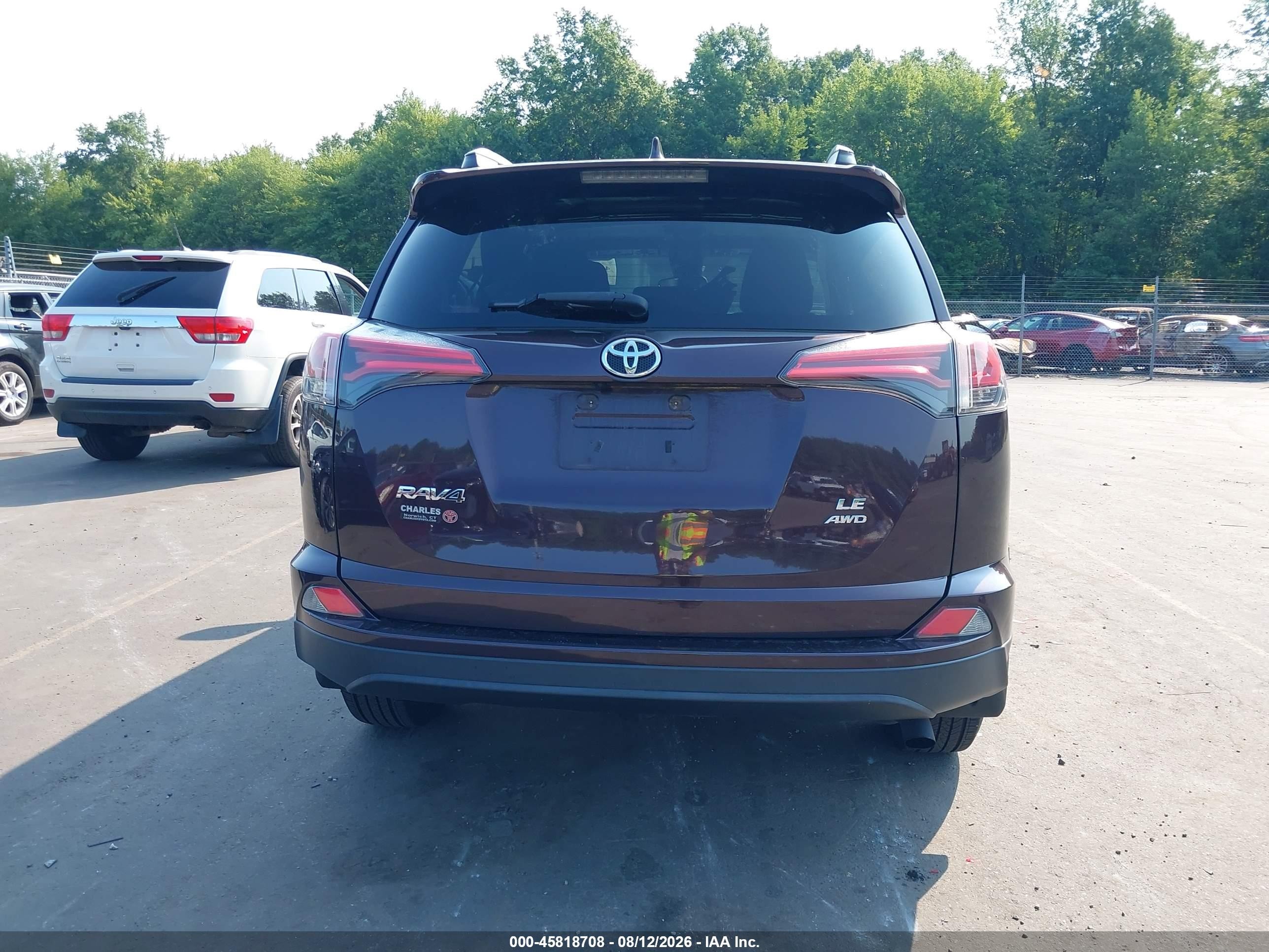 2017 Toyota Rav4 Le Purple vin: 2T3BFREV0HW620256