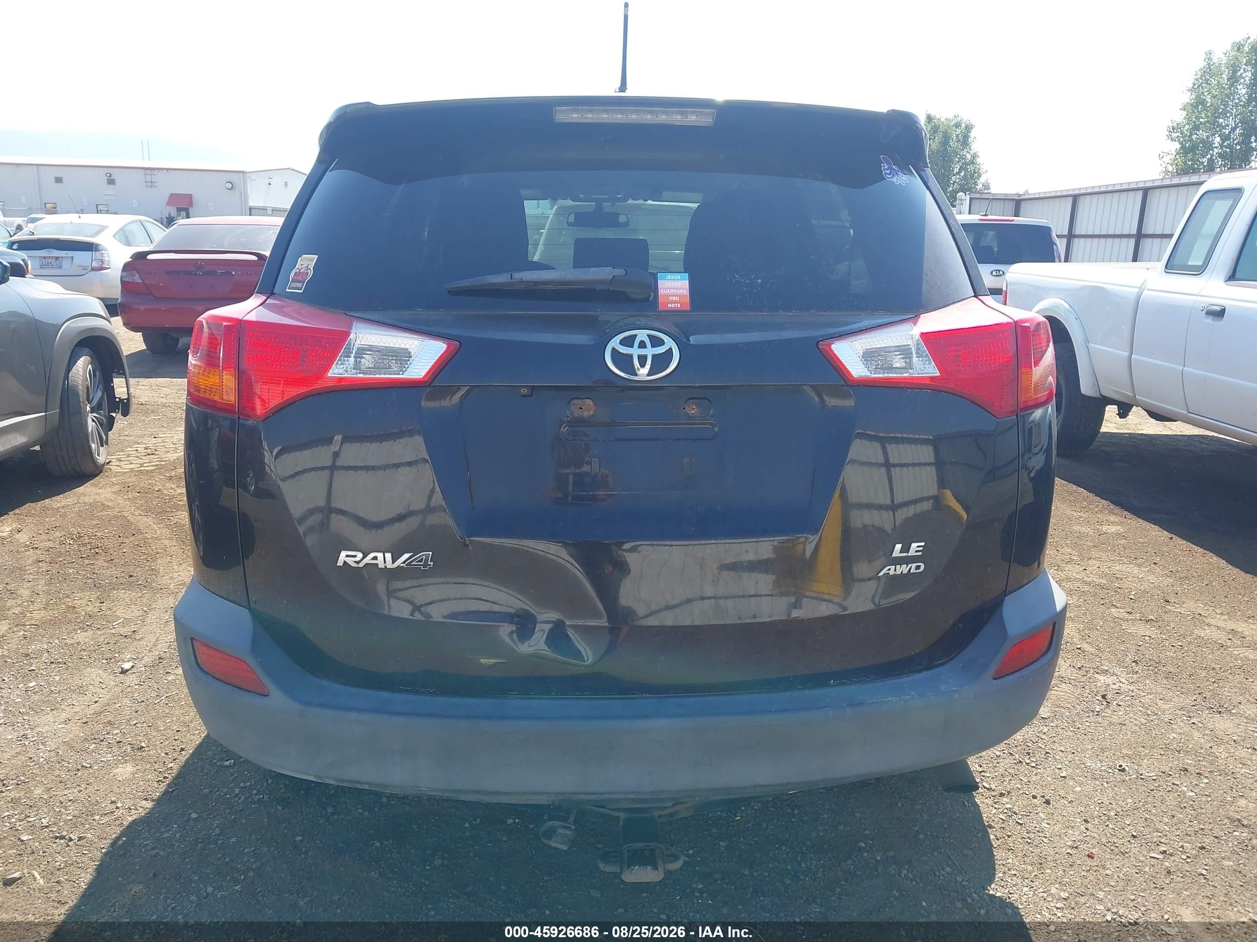 2013 Toyota Rav4 Le Black vin: 2T3BFREV1DW012532