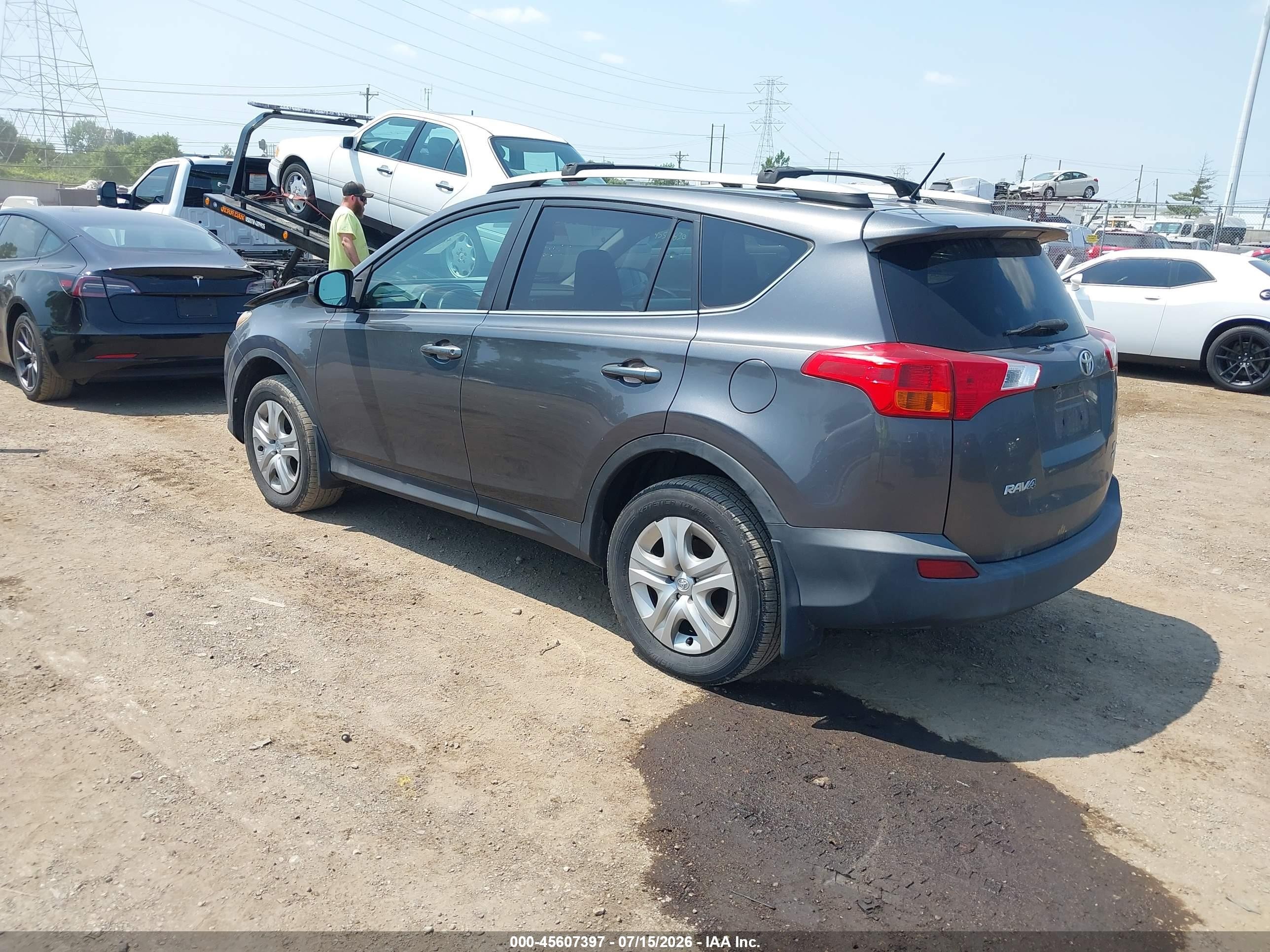 2013 Toyota Rav4 Le Серый vin: 2T3BFREV1DW095301