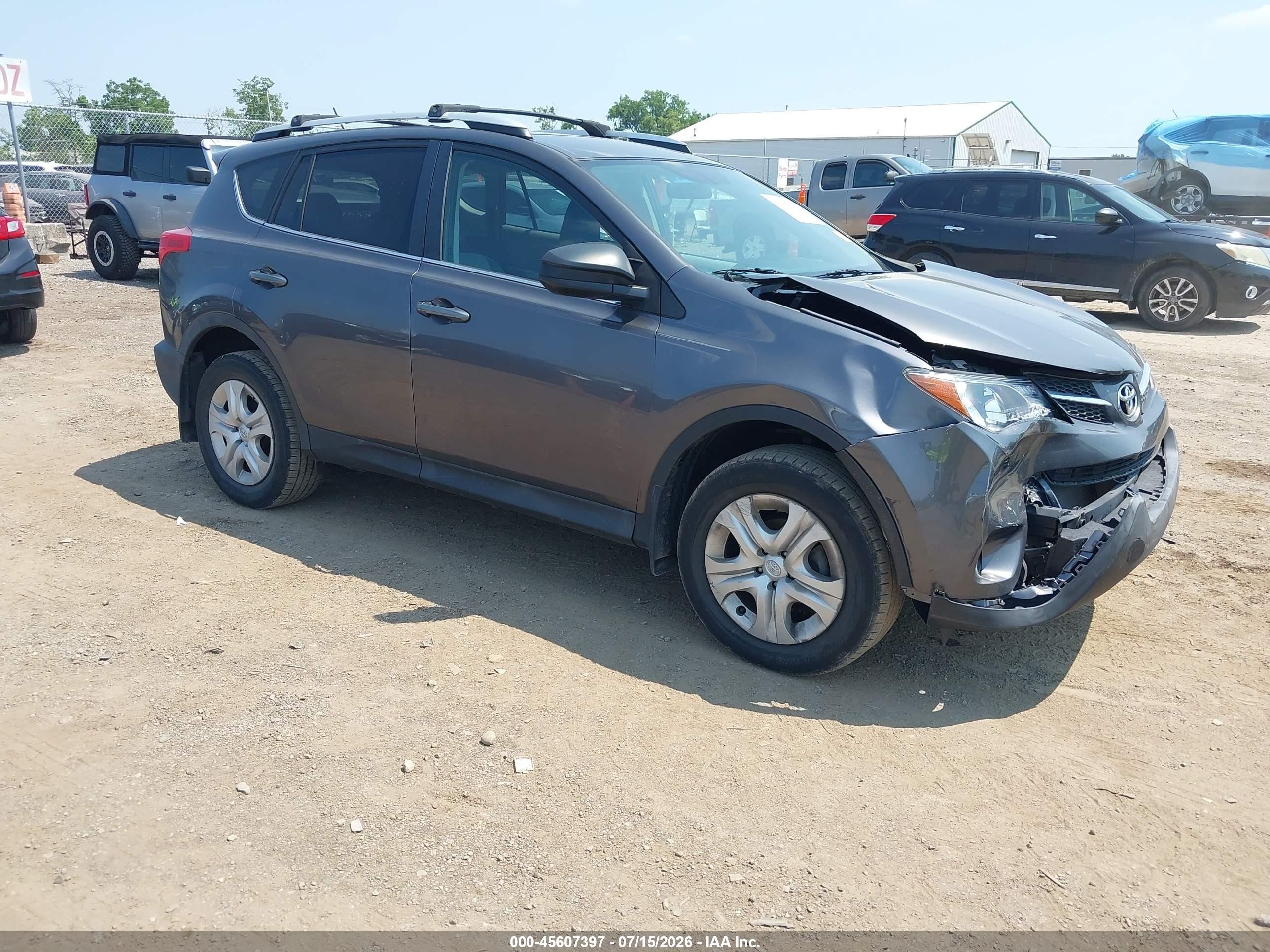 2013 Toyota Rav4 Le Gray vin: 2T3BFREV1DW095301