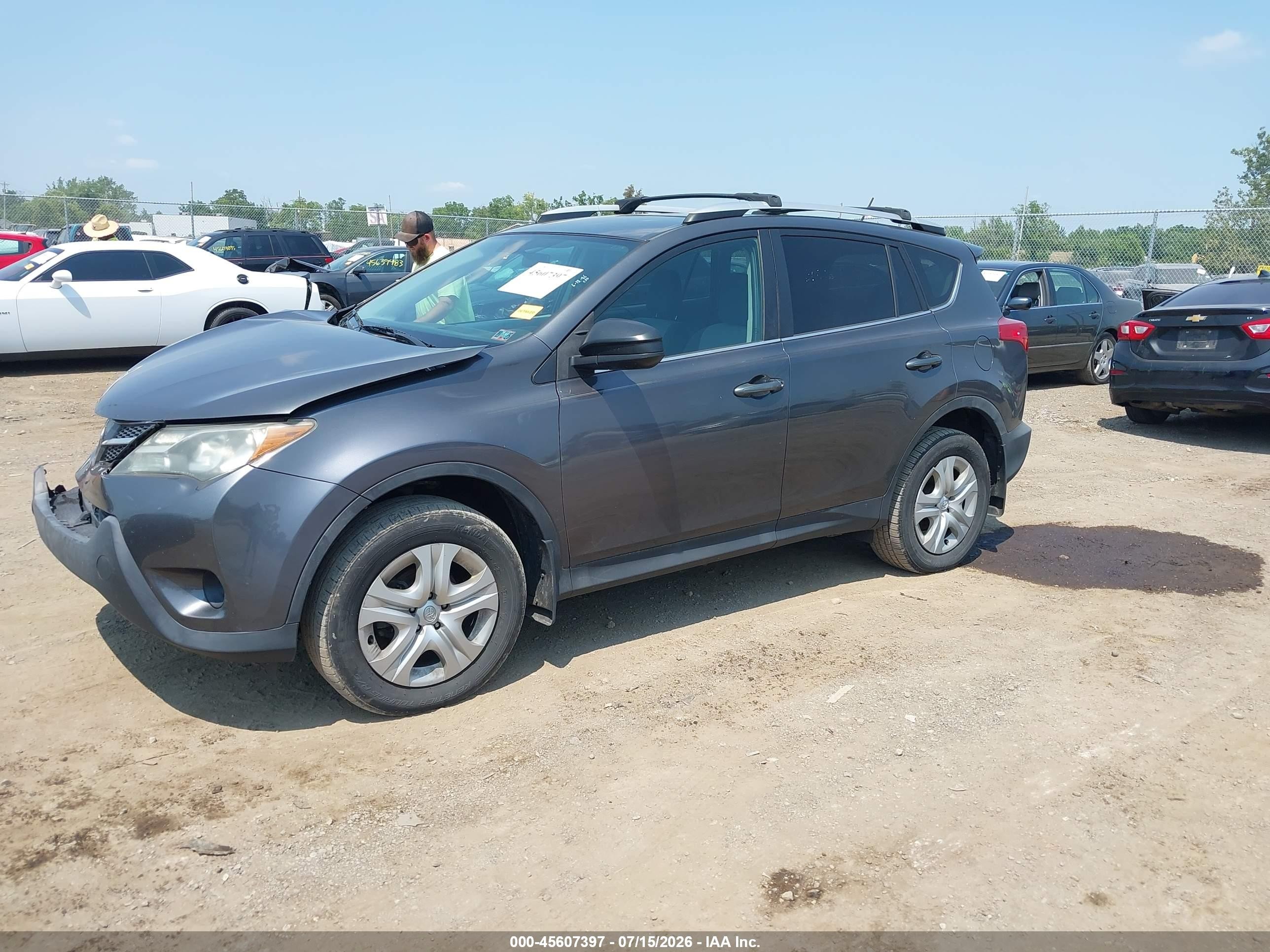 2013 Toyota Rav4 Le Серый vin: 2T3BFREV1DW095301