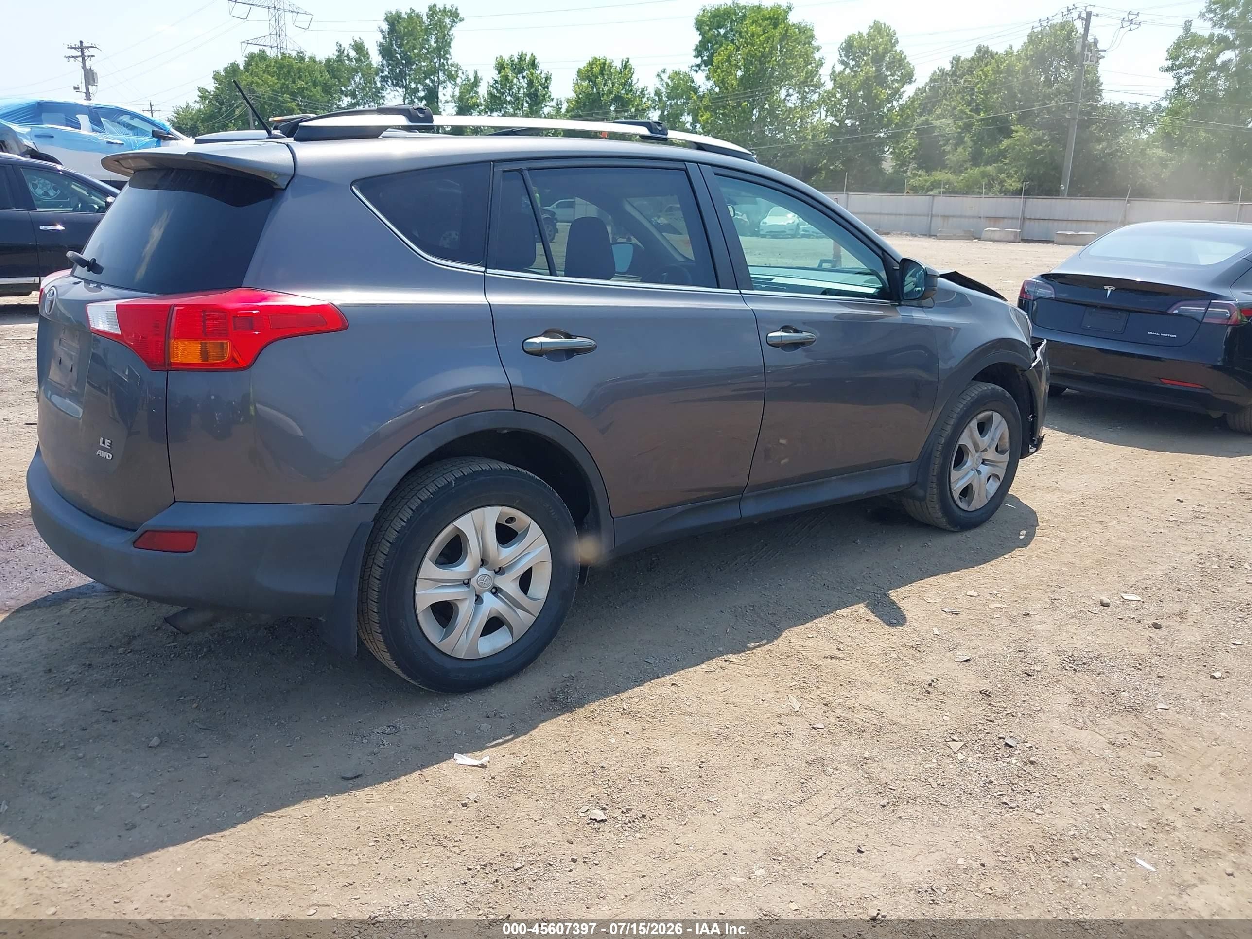 2013 Toyota Rav4 Le Серый vin: 2T3BFREV1DW095301