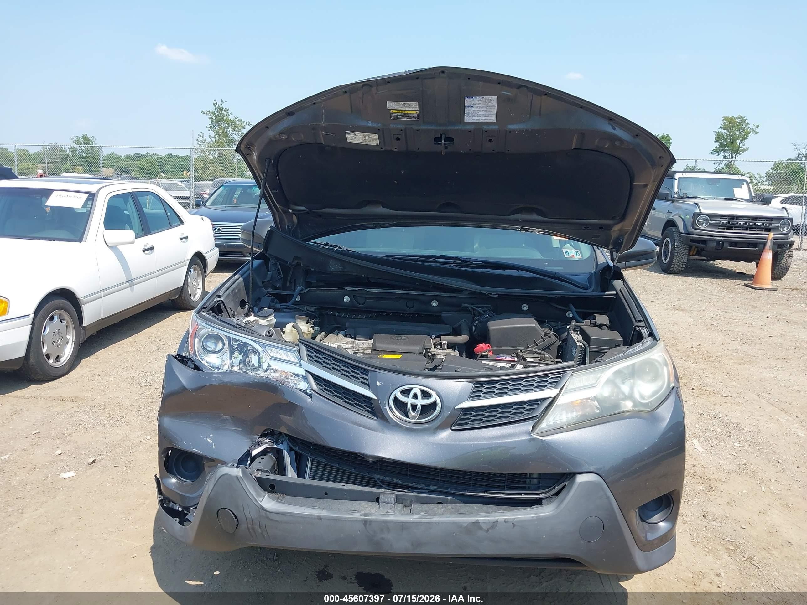 2013 Toyota Rav4 Le Серый vin: 2T3BFREV1DW095301