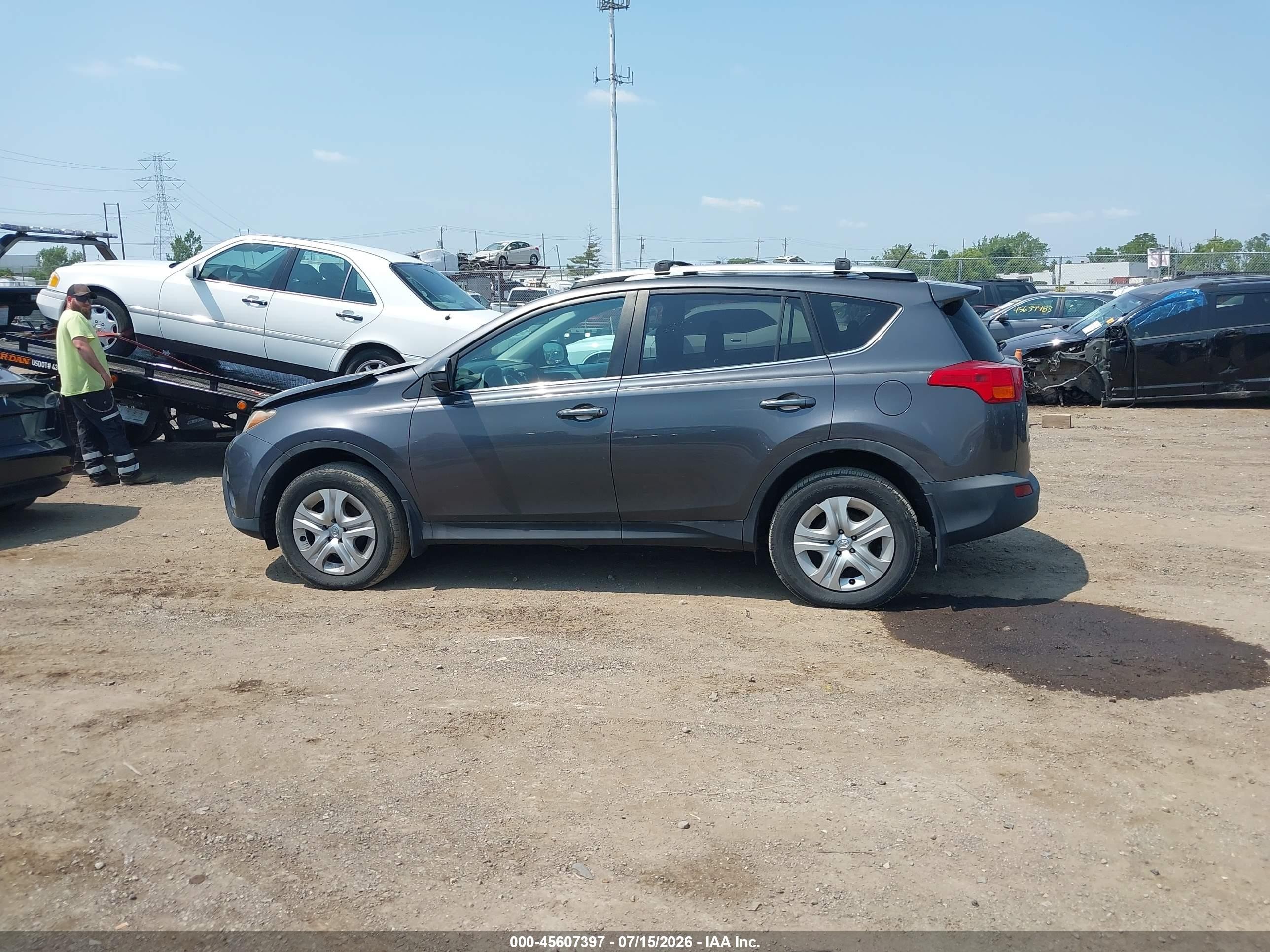 2013 Toyota Rav4 Le Серый vin: 2T3BFREV1DW095301