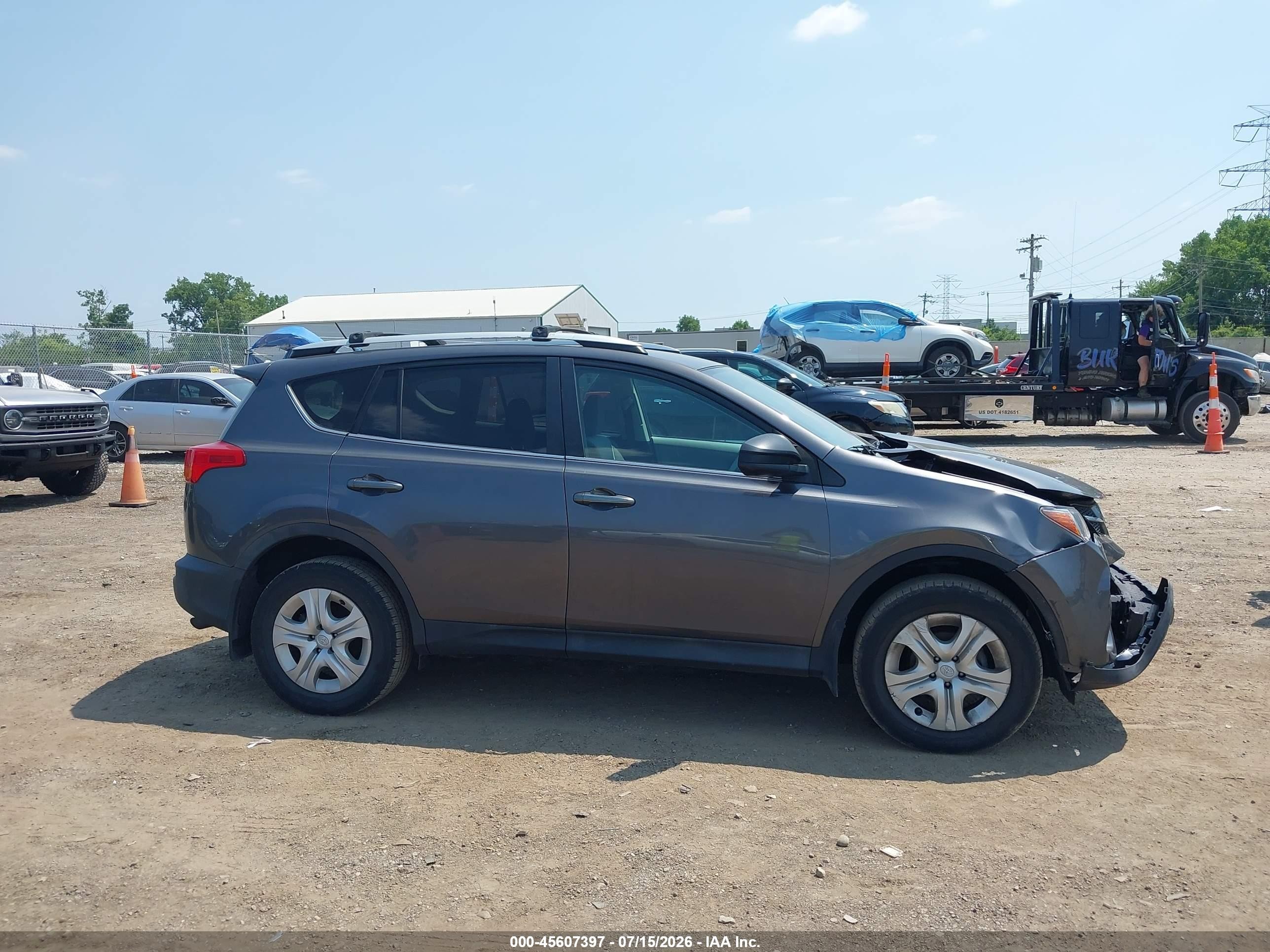 2013 Toyota Rav4 Le Серый vin: 2T3BFREV1DW095301