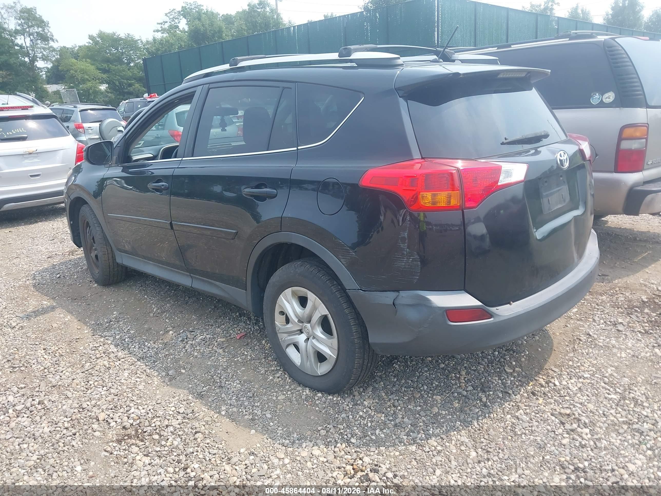 2015 Toyota Rav4 Le Черный vin: 2T3BFREV1FW391051