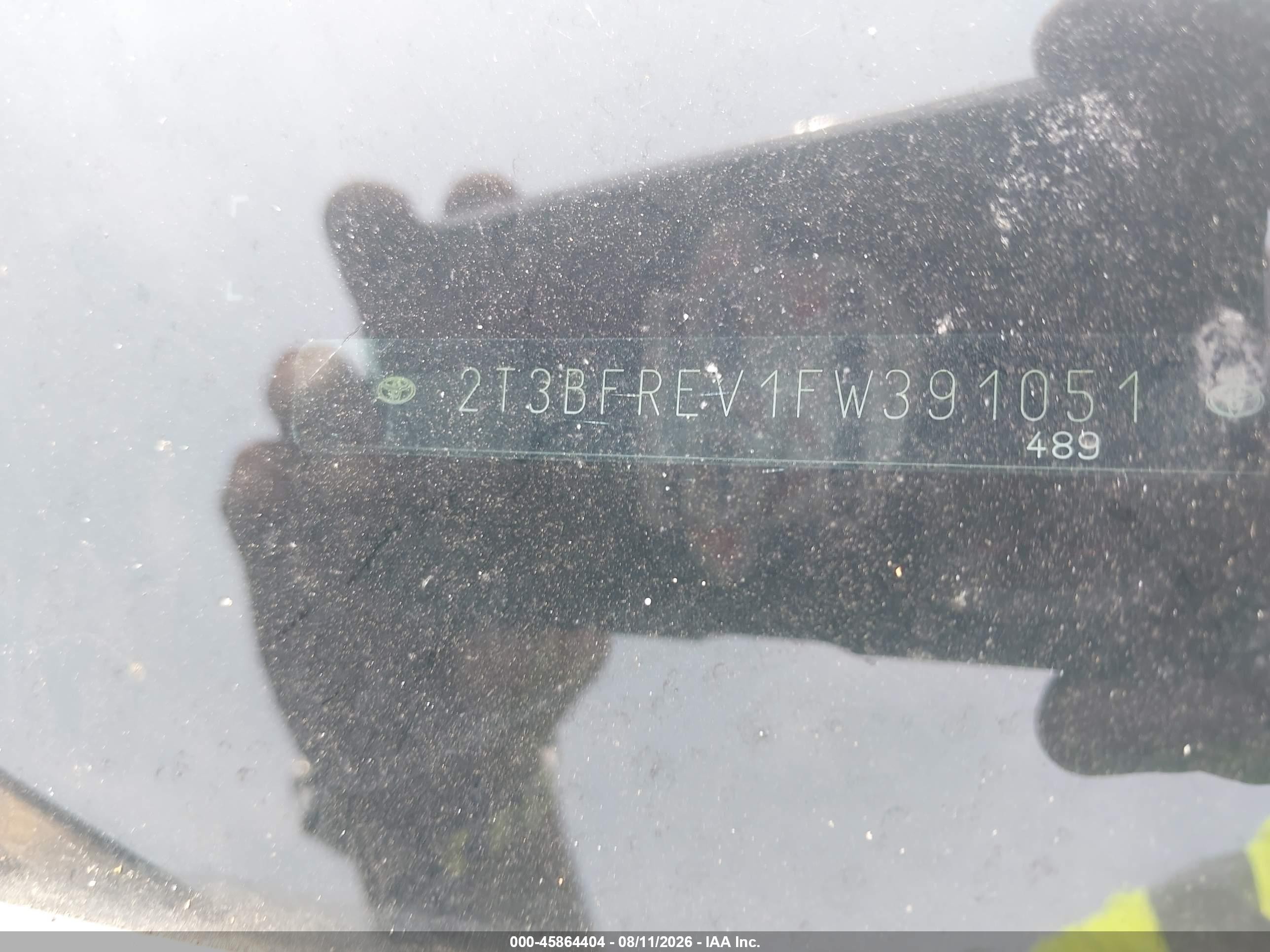 2015 Toyota Rav4 Le Черный vin: 2T3BFREV1FW391051