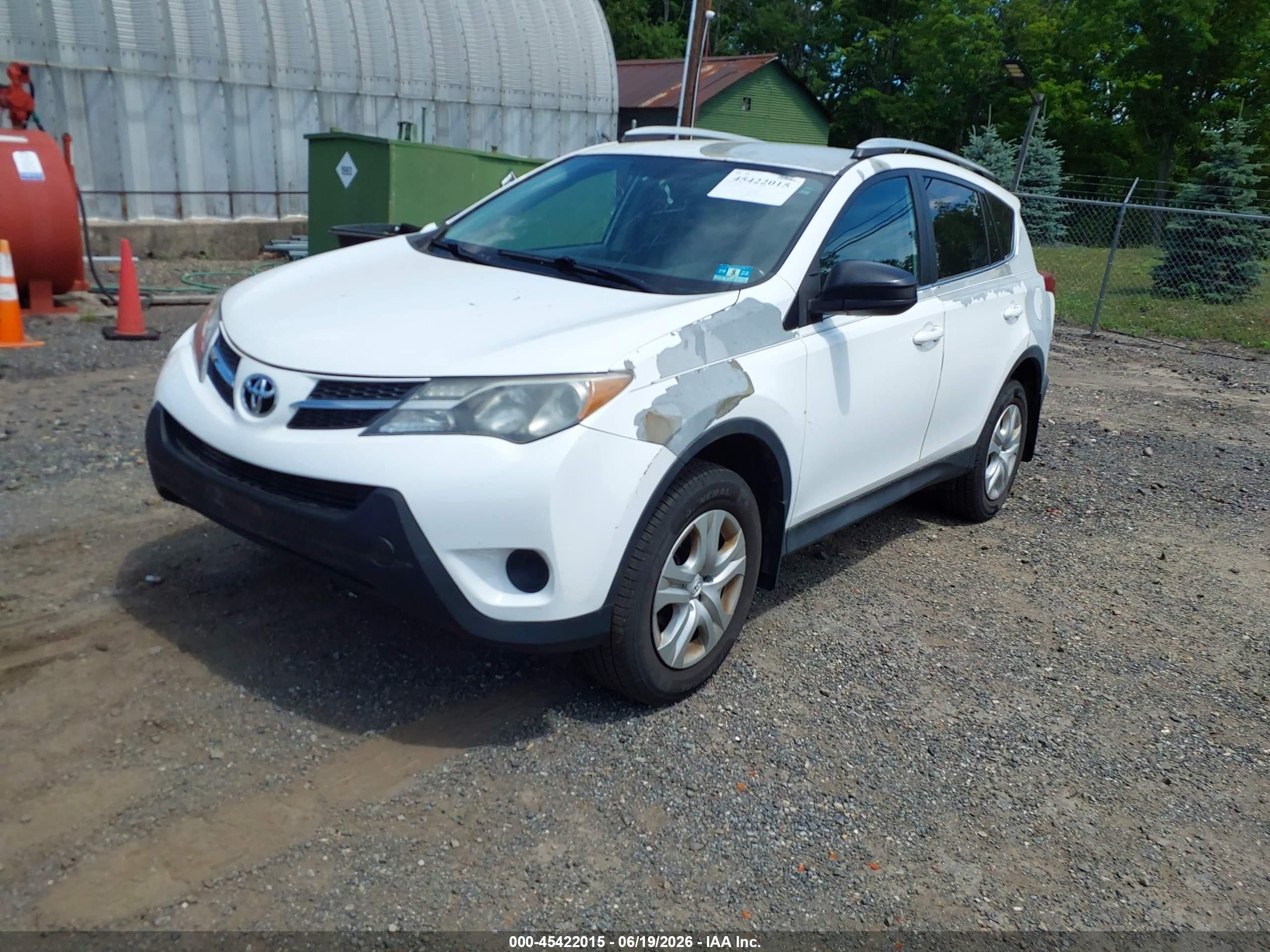2013 Toyota Rav4 Le White vin: 2T3BFREV2DW020235