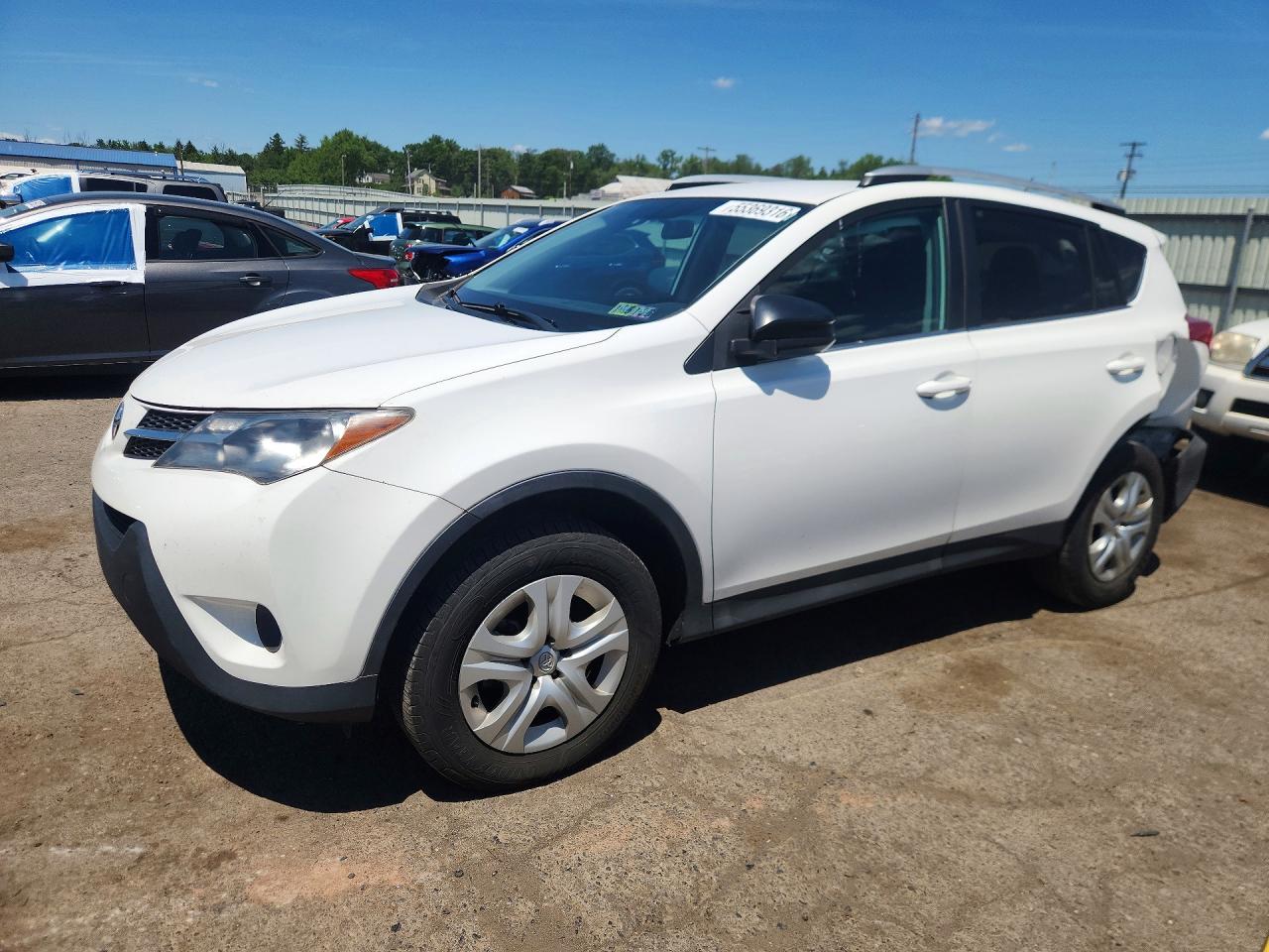 2015 Toyota Rav4 Le White vin: 2T3BFREV2FW407273