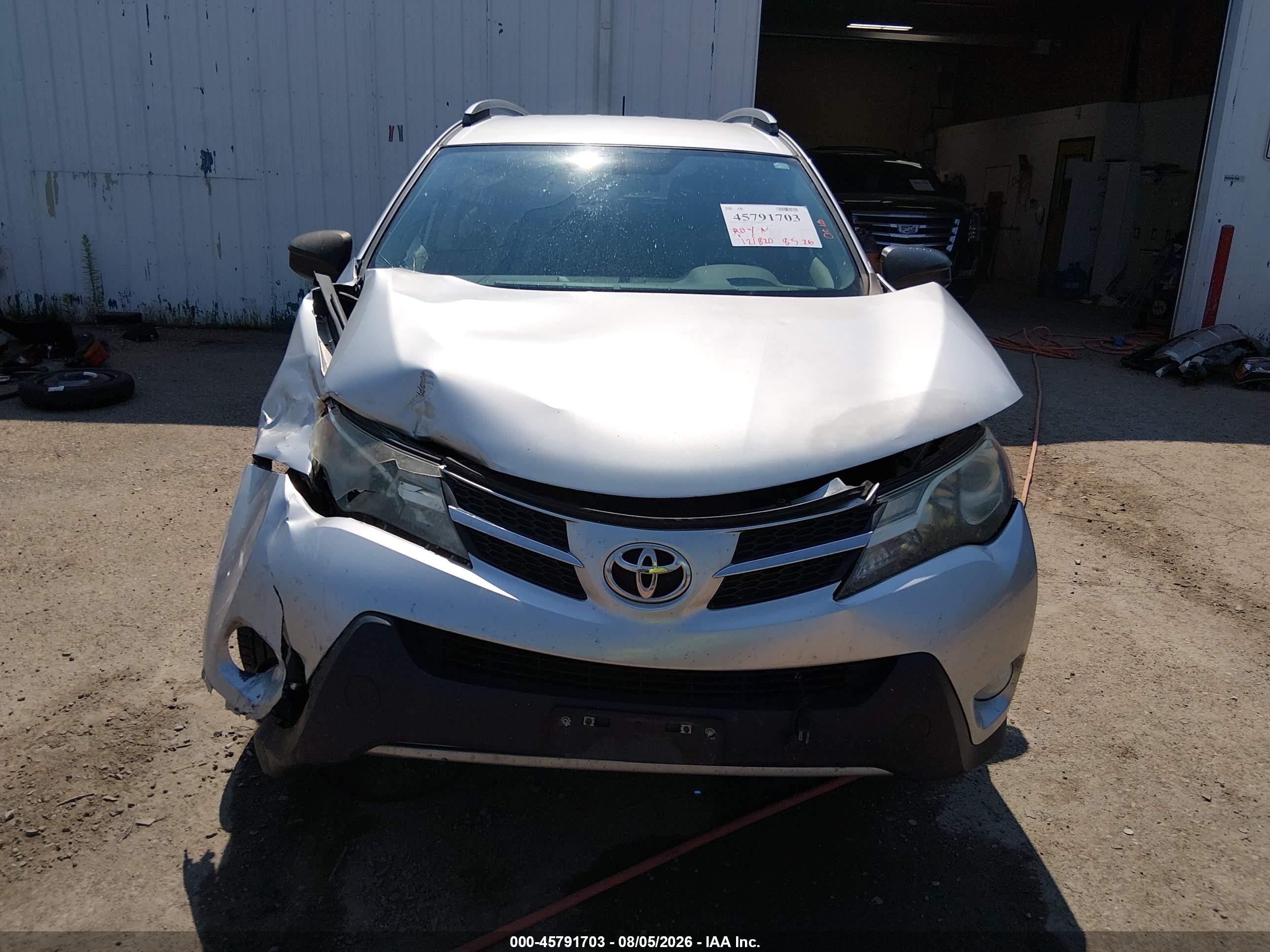 2013 Toyota Rav4 Le Silver vin: 2T3BFREV3DW017585
