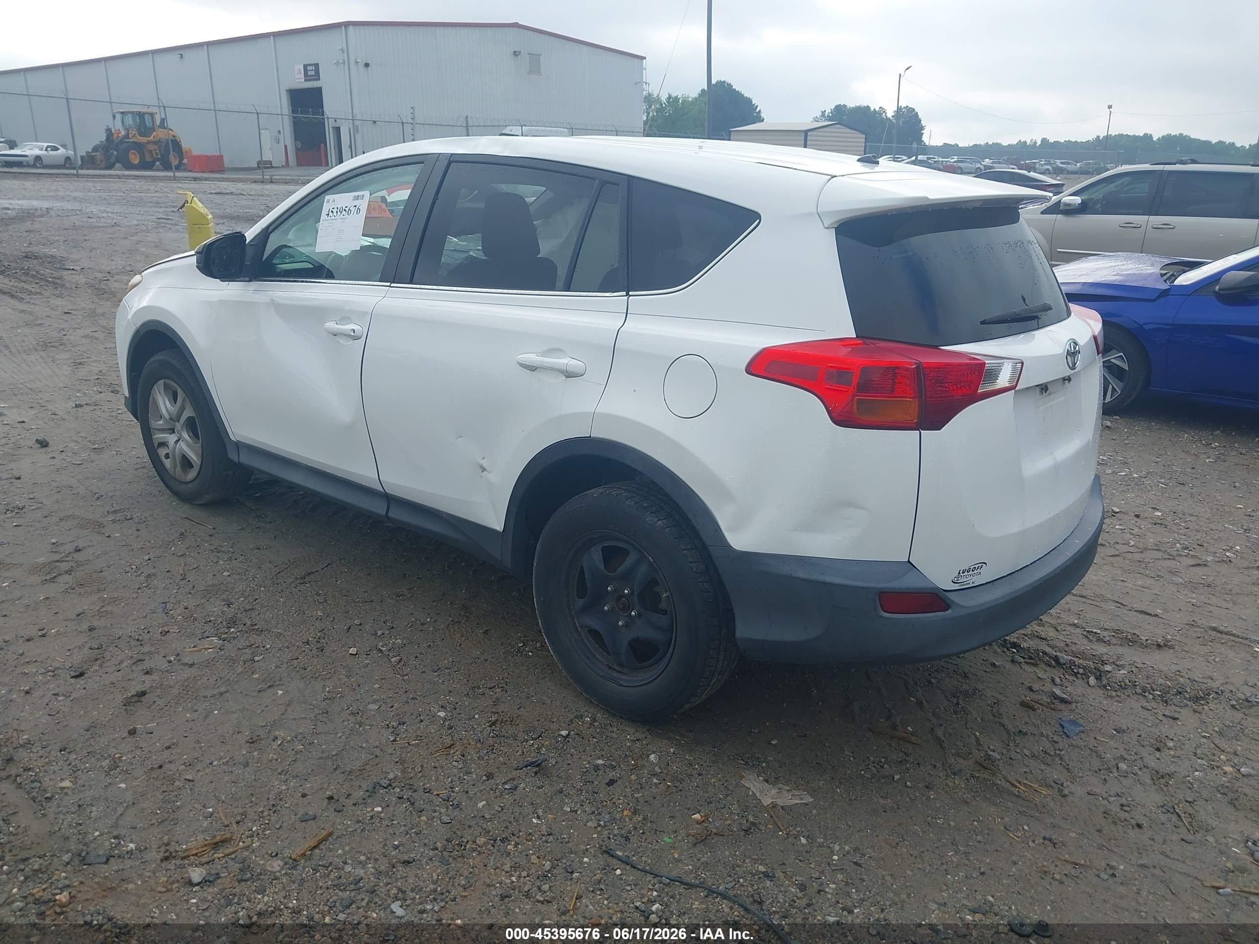 2013 Toyota Rav4 Le White vin: 2T3BFREV3DW024262