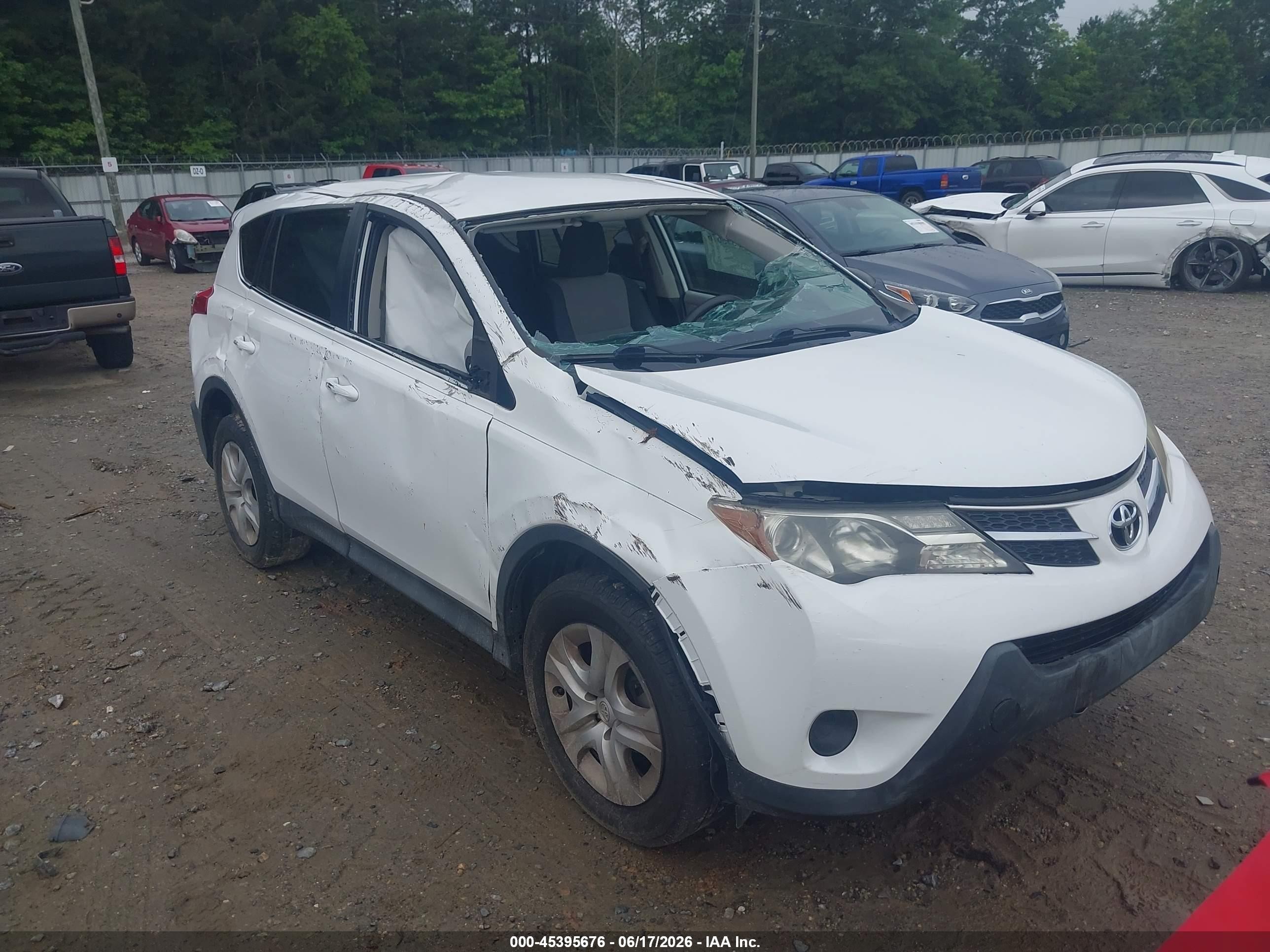 2013 Toyota Rav4 Le White vin: 2T3BFREV3DW024262