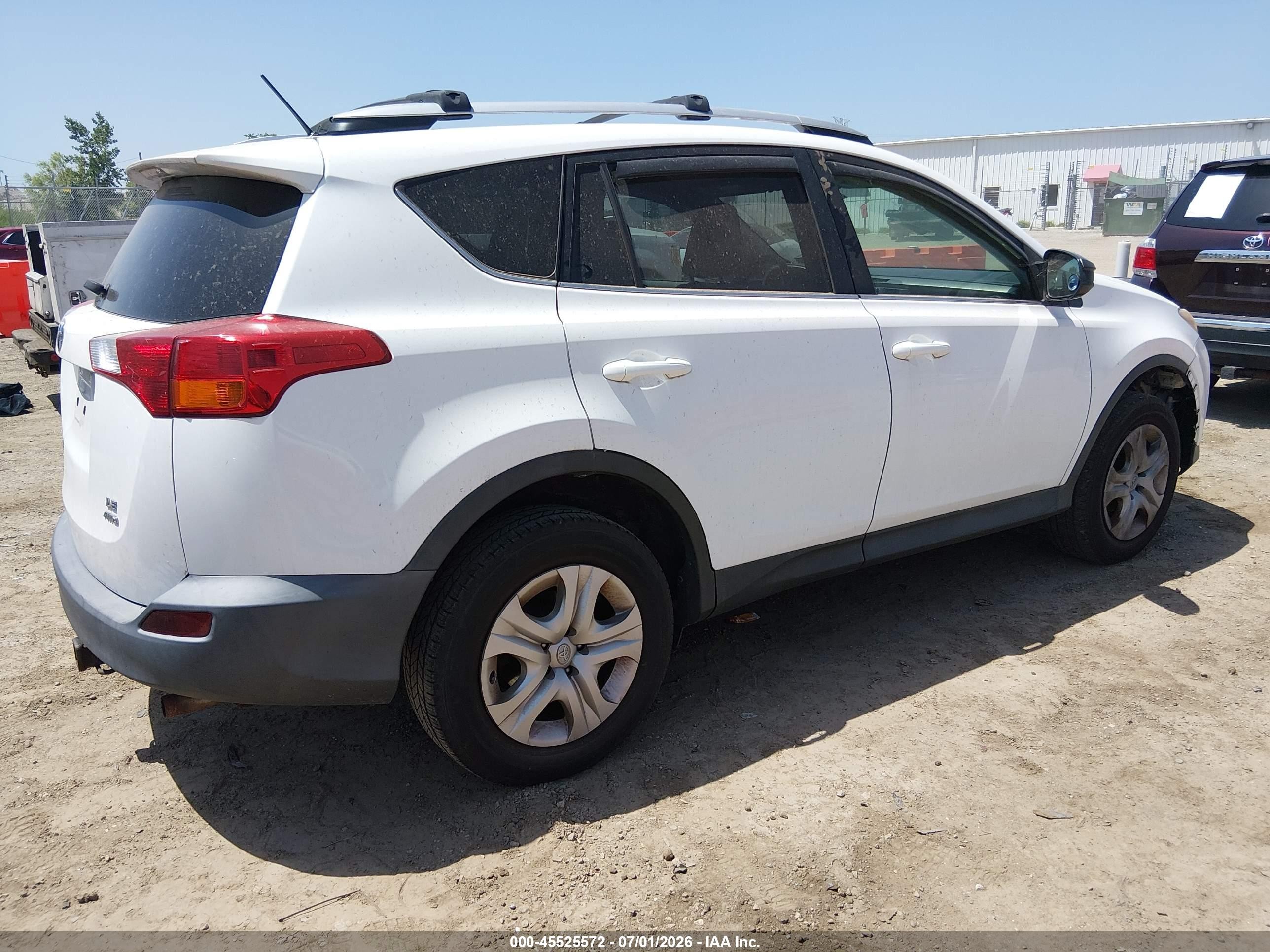 2013 Toyota Rav4 Le White vin: 2T3BFREV3DW058783