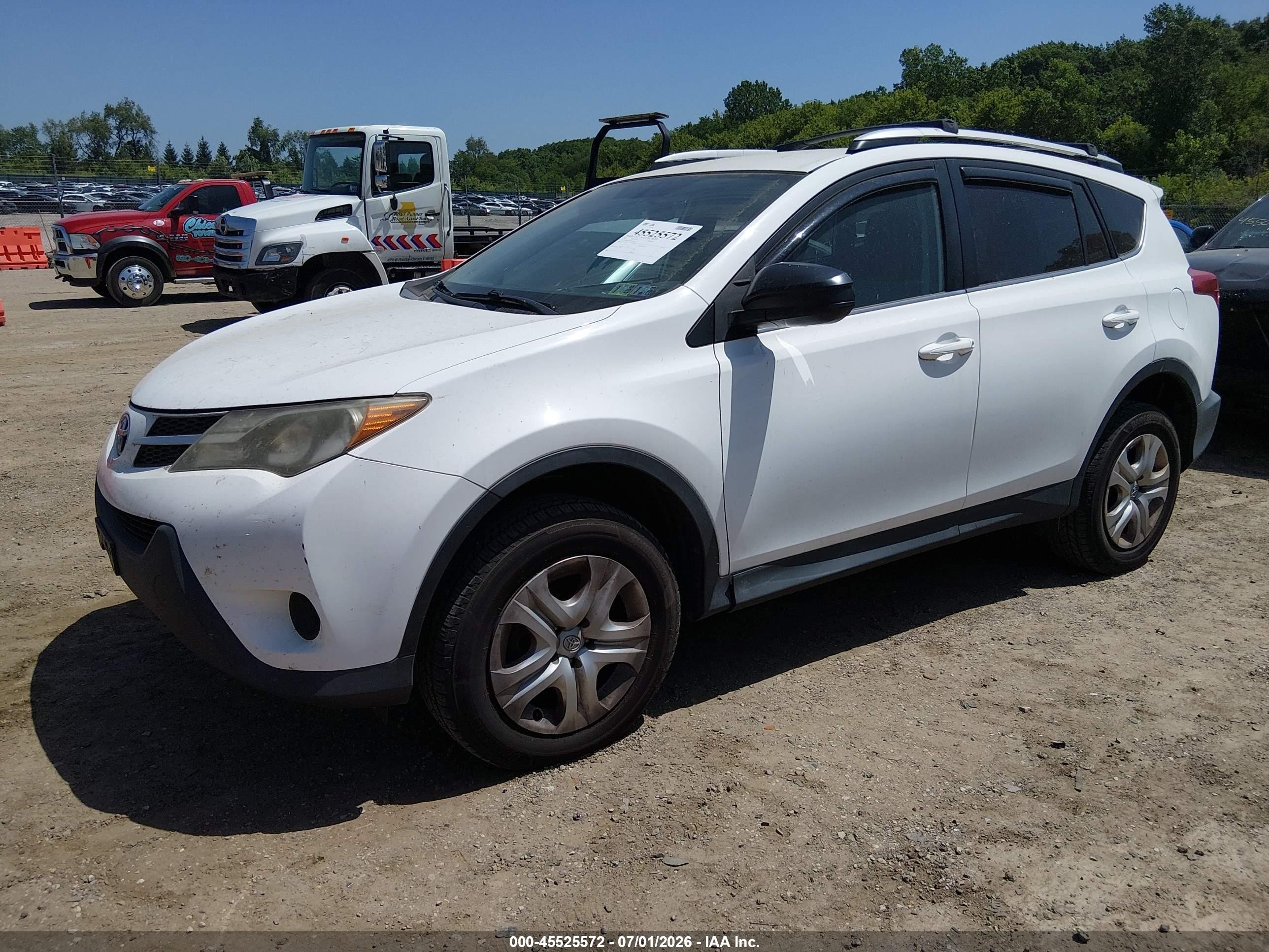 2013 Toyota Rav4 Le White vin: 2T3BFREV3DW058783