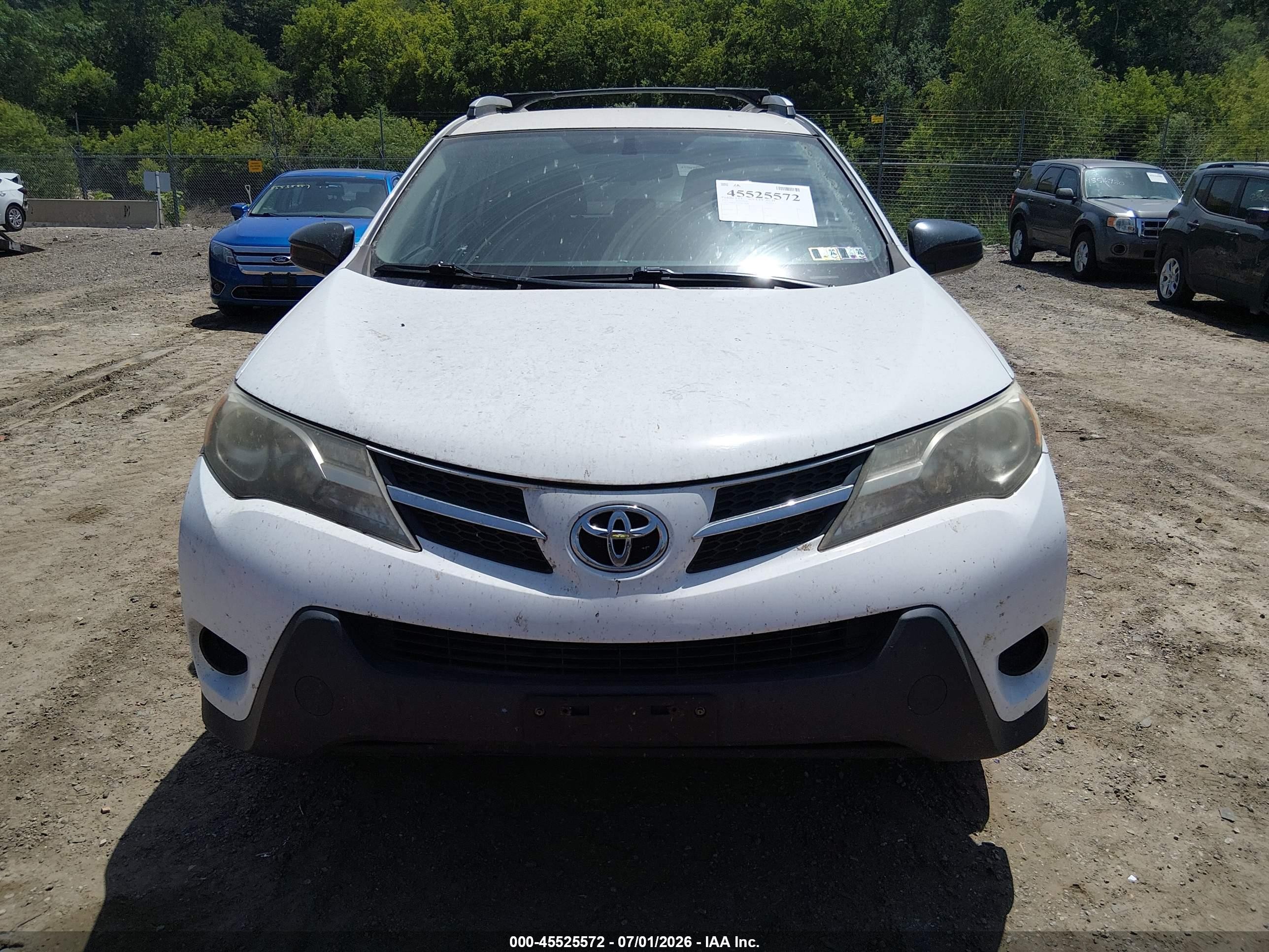 2013 Toyota Rav4 Le White vin: 2T3BFREV3DW058783