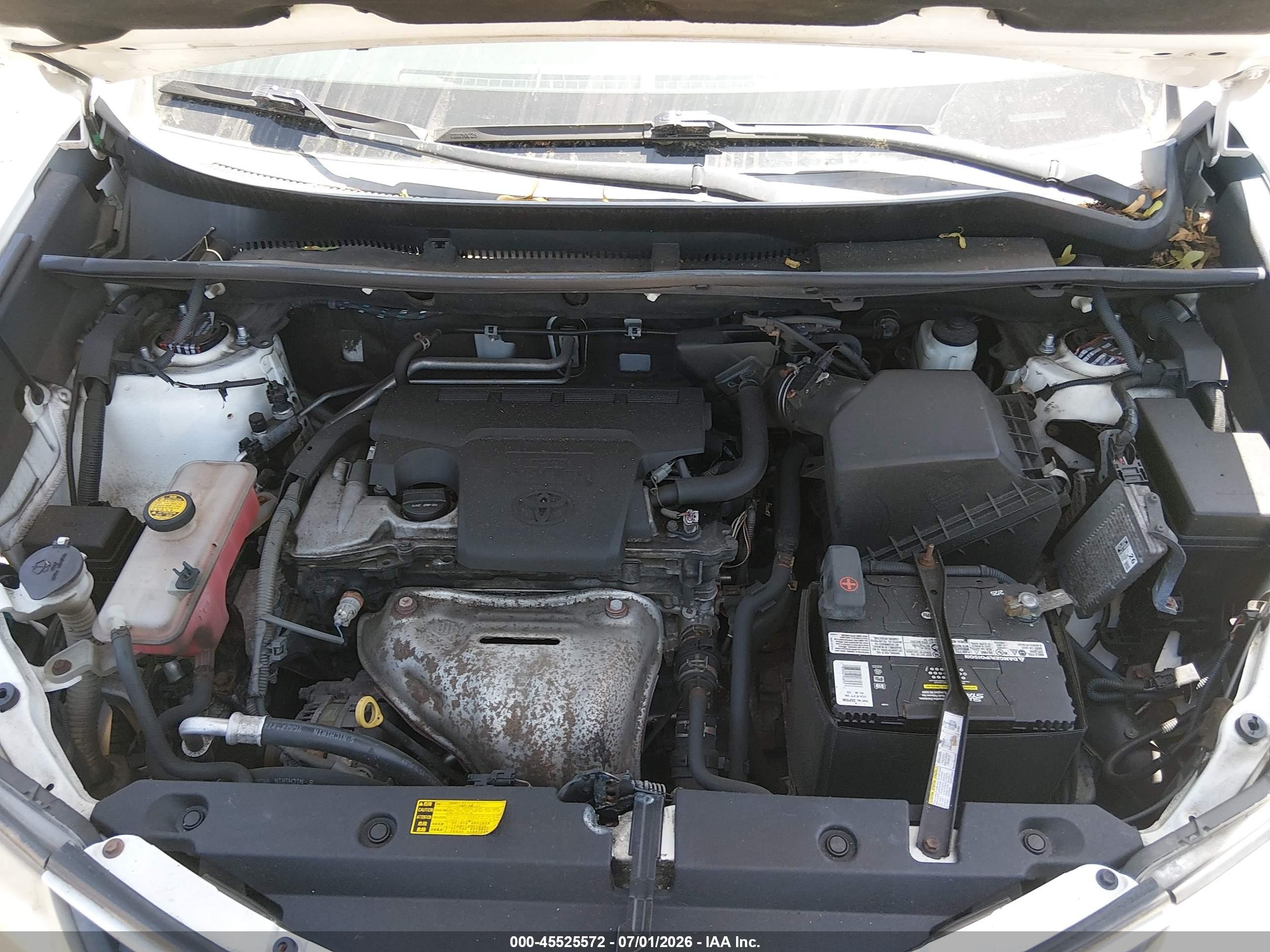 2013 Toyota Rav4 Le White vin: 2T3BFREV3DW058783