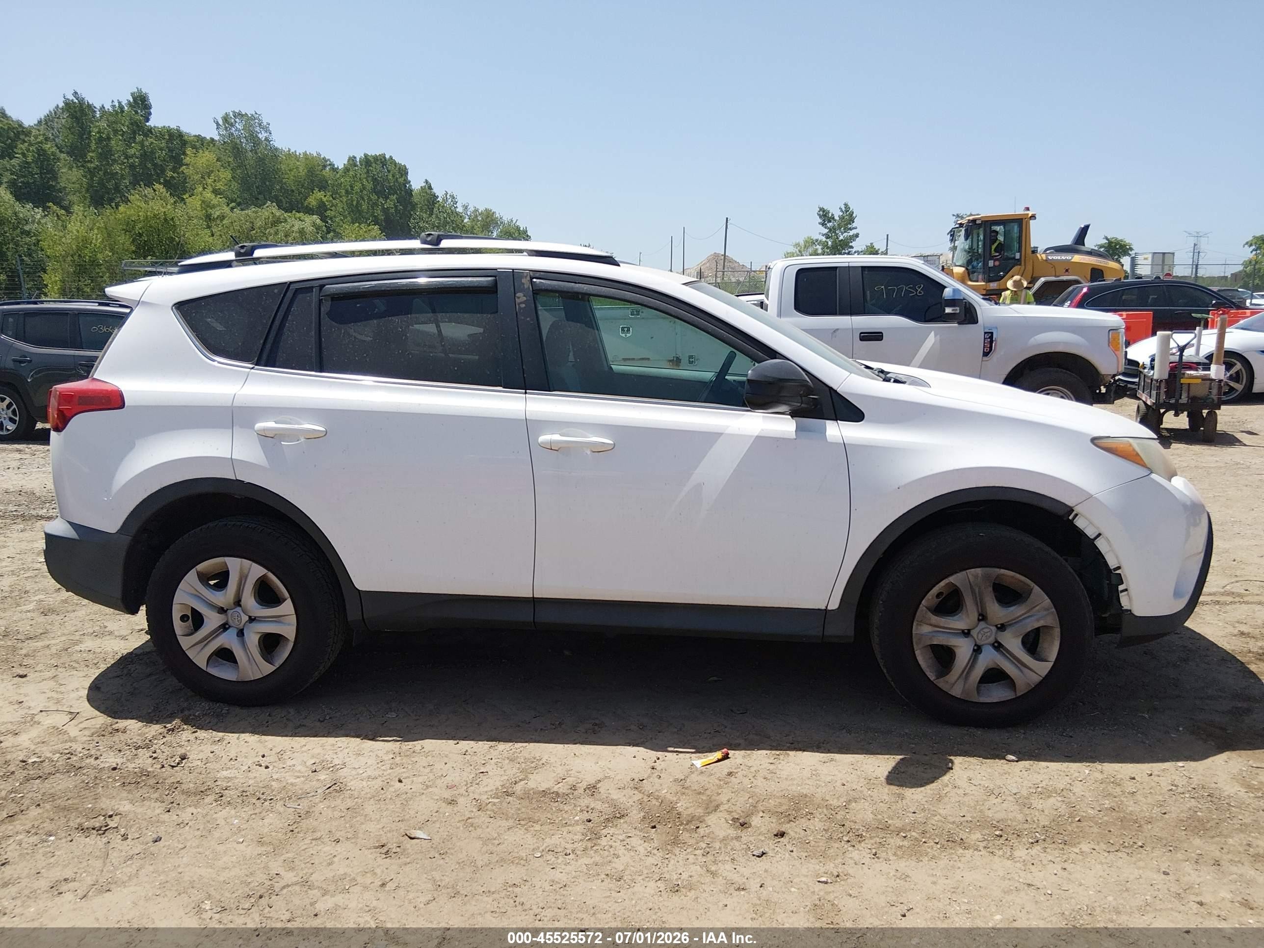 2013 Toyota Rav4 Le White vin: 2T3BFREV3DW058783