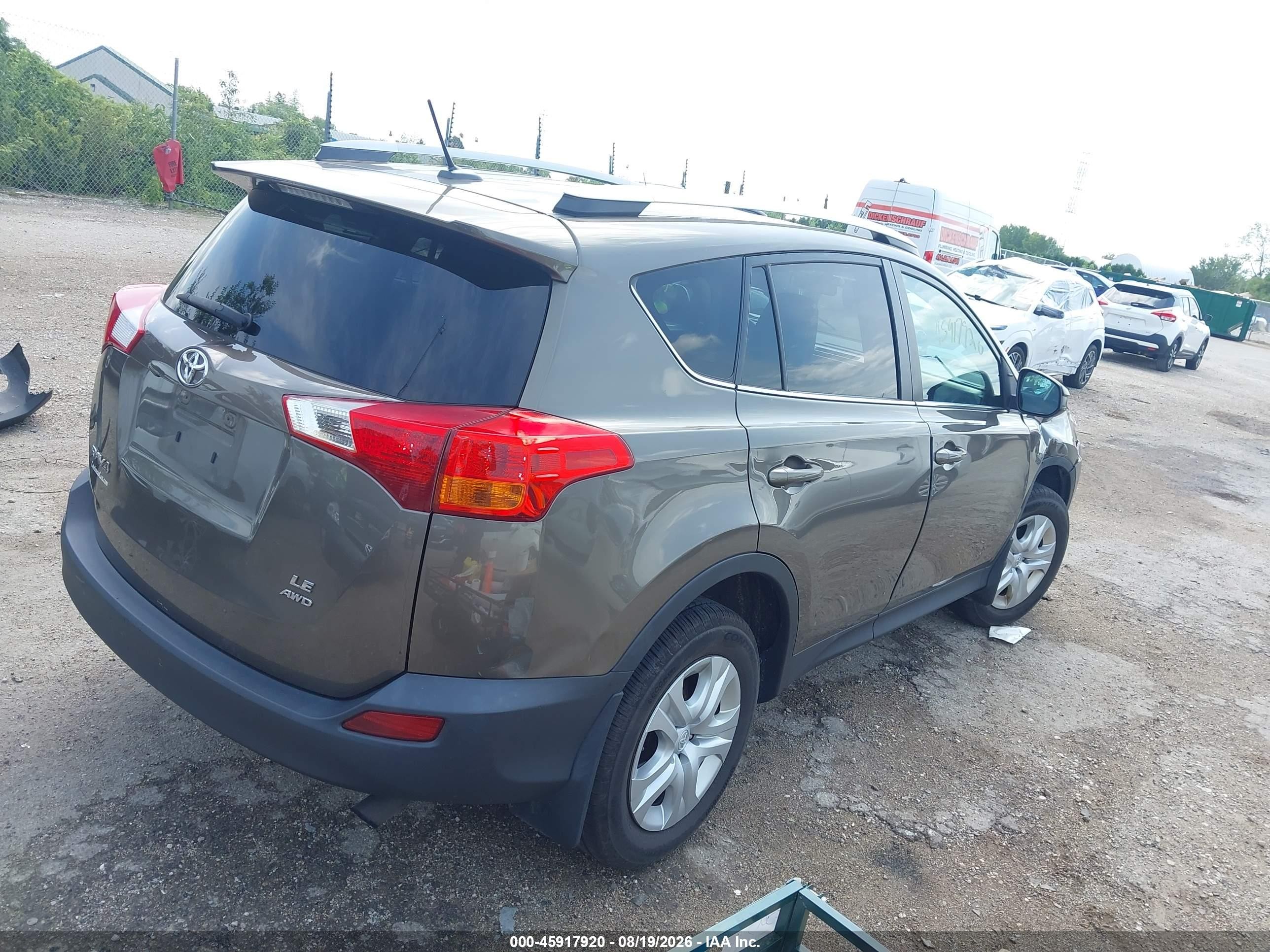 2014 Toyota Rav4 Le Brown vin: 2T3BFREV3EW145715